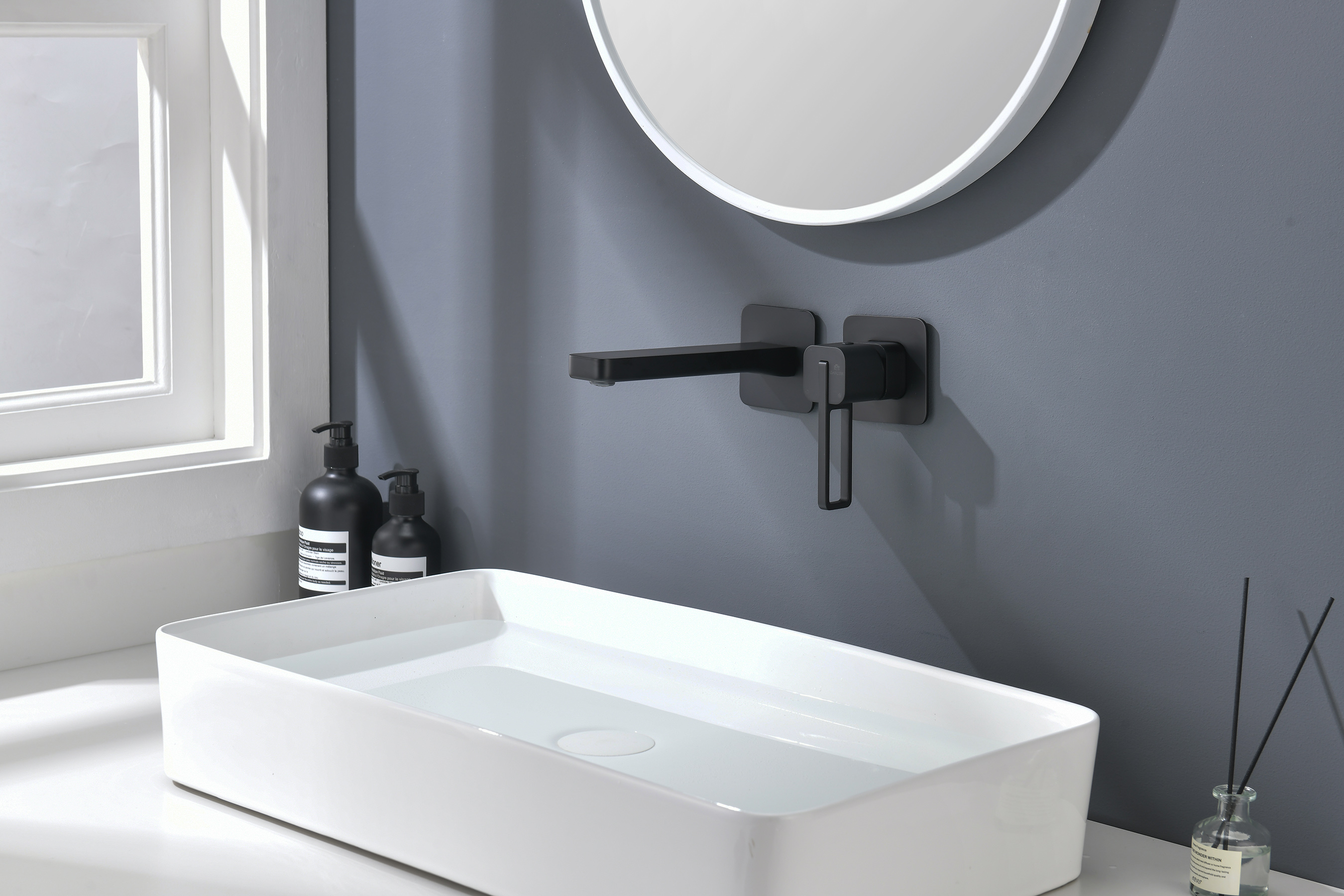 12144-C Встроенный смес для рак. (ЧЕРНЫЙ) GANZER  (10/1шт)