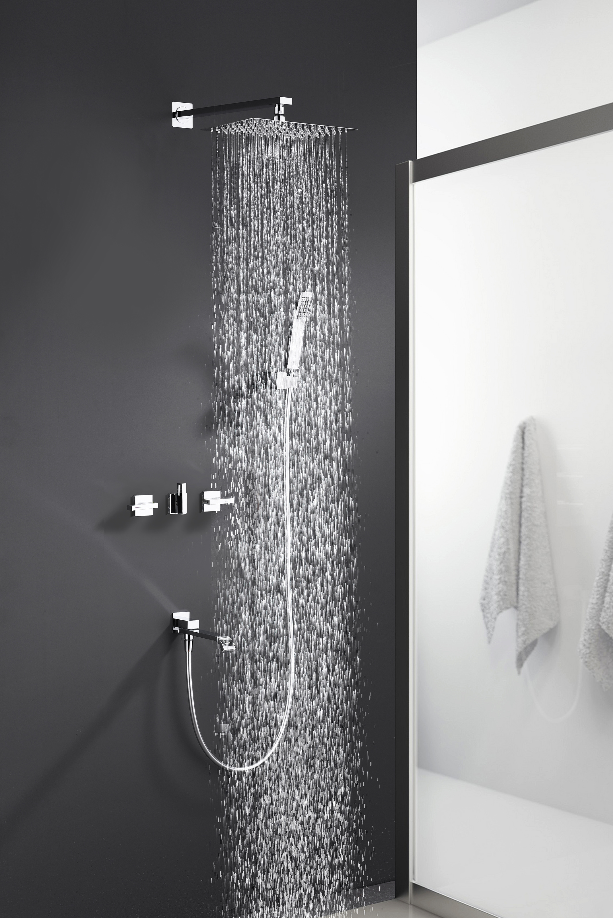 01165 Смеситель встраиваемый для душа с 3-функ. (ХРОМ) GANZER (6/1шт)