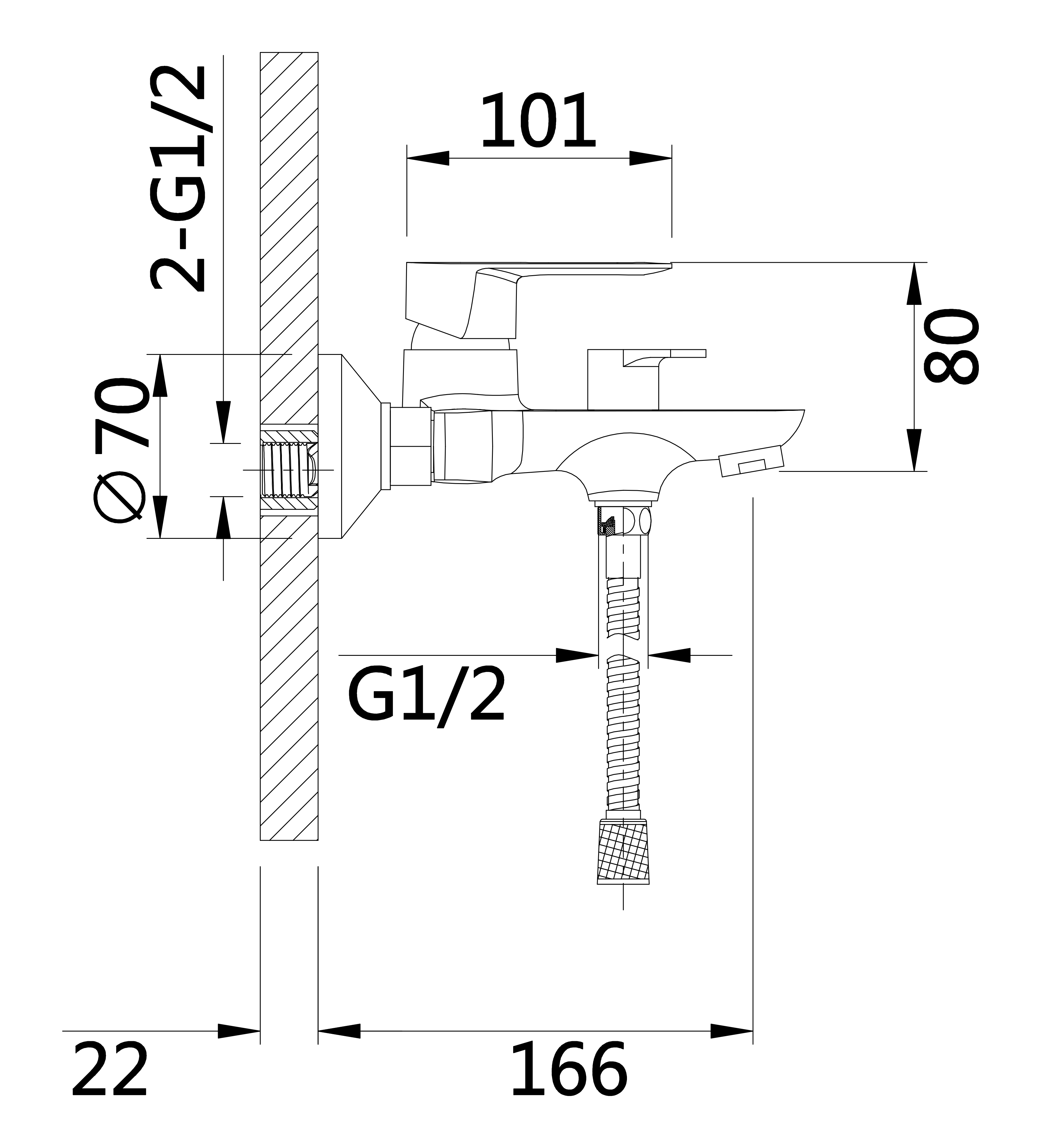 30018-F Смеситель для ванны (БЕЛЫЙ) HANSEN (10/1шт)