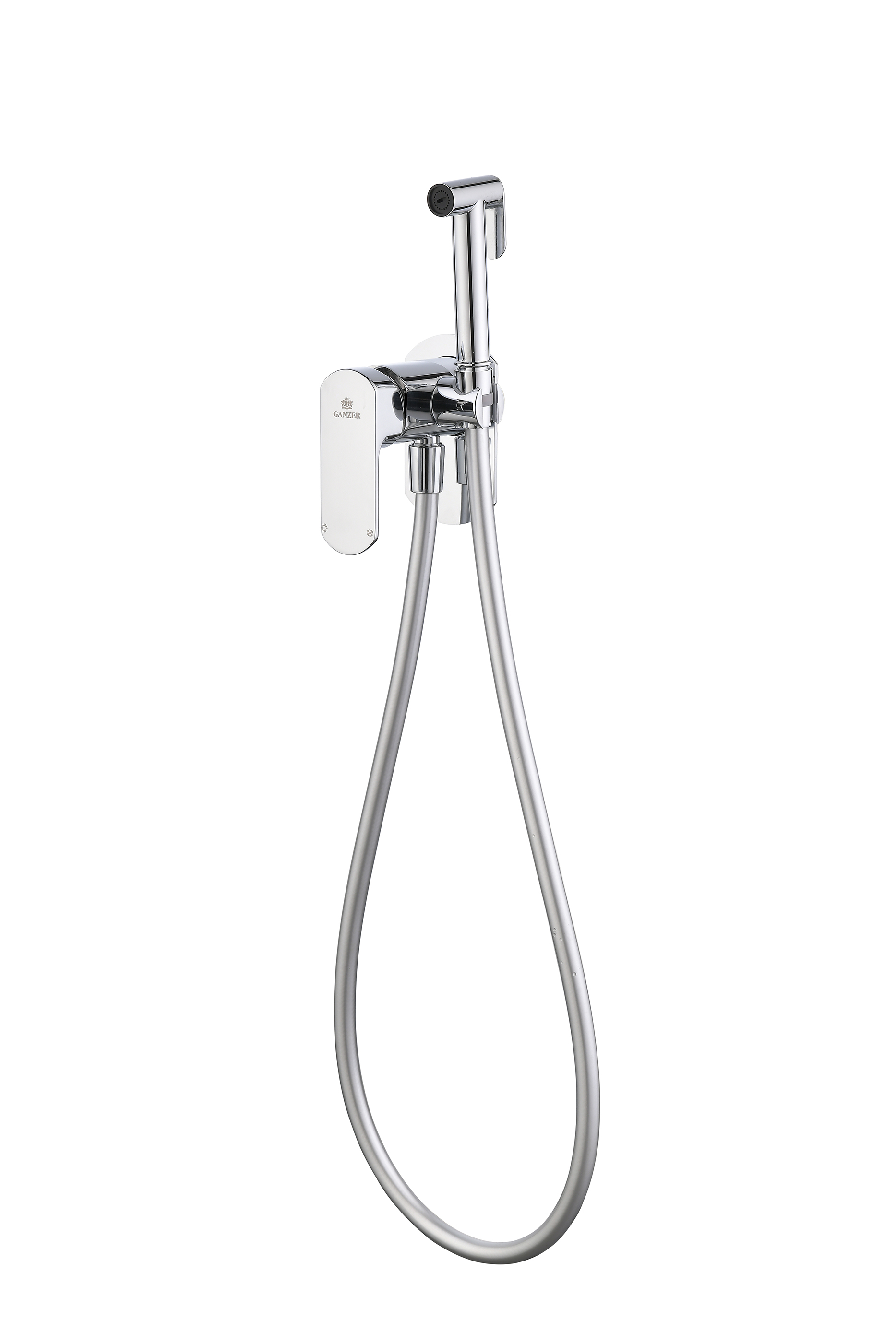 06157 Смеситель встраиваемый с ГИГ. душем (ХРОМ) GANZER (10/1шт)