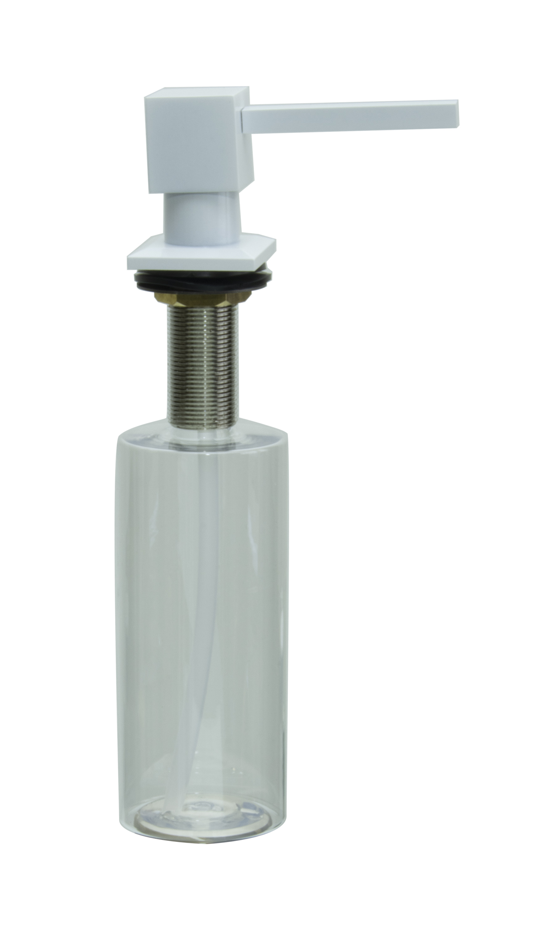 Дозатор врезной КВАДРАТ, для мойки 300мл (БЕЛЫЙ)  HANSEN  (46/1шт)