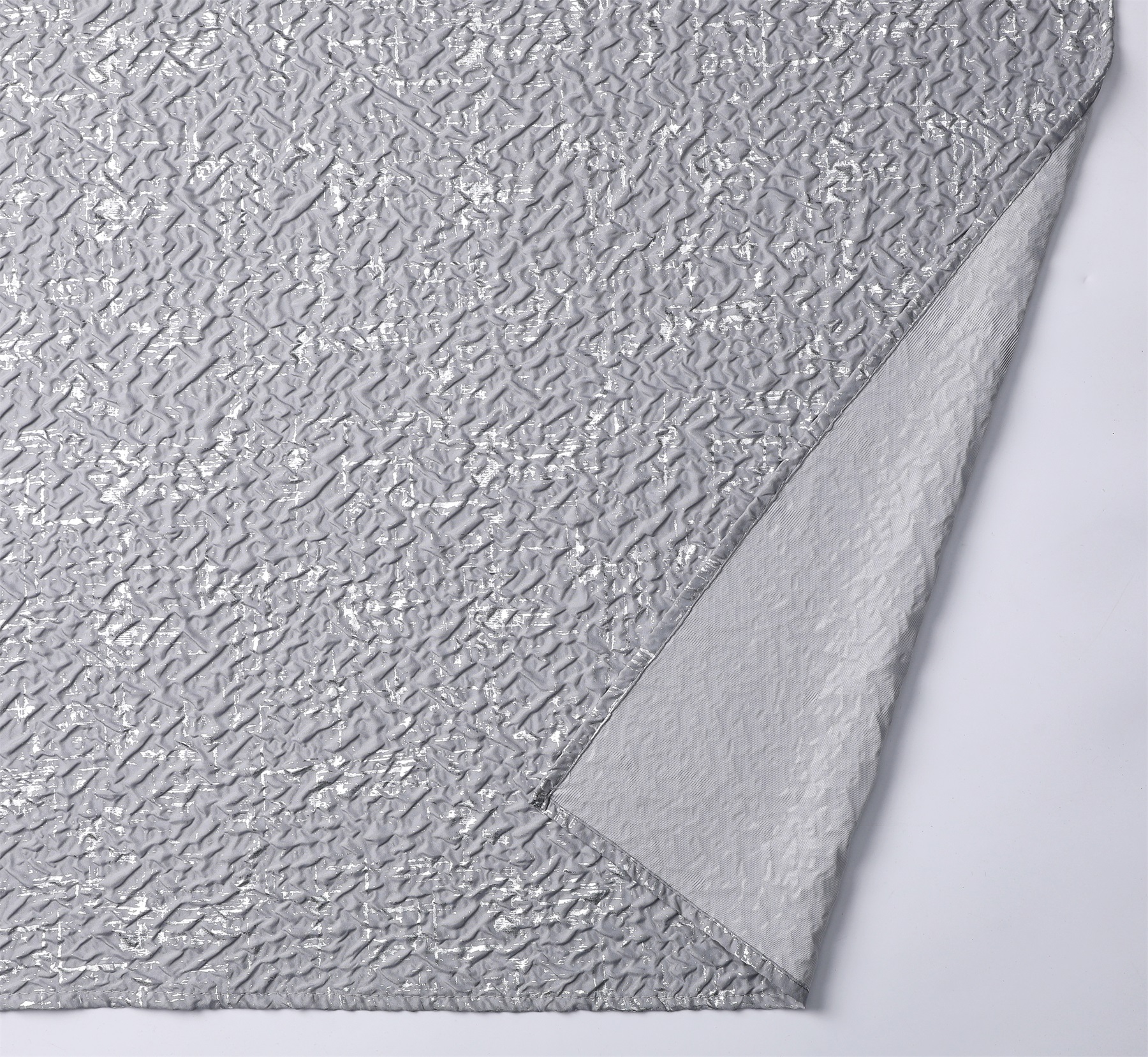 Штора для ванной комнаты (ДВУХСЛОЙНАЯ) 180*200 (серый) GANZER  (20/1шт)