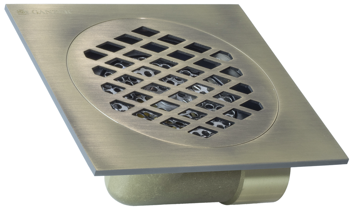 Трап угловой 15 х 15 (БРОНЗА)  GANZER  (24/1шт)