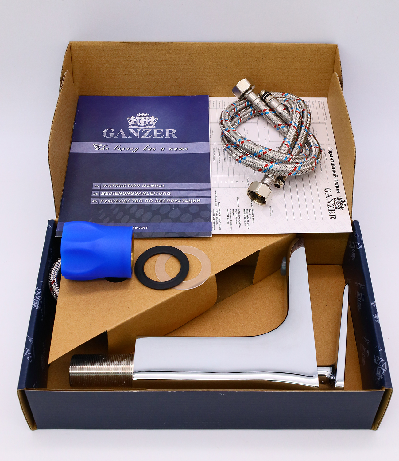 51011 Смеситель для умывальника  GANZER  (10/1шт) Л/К