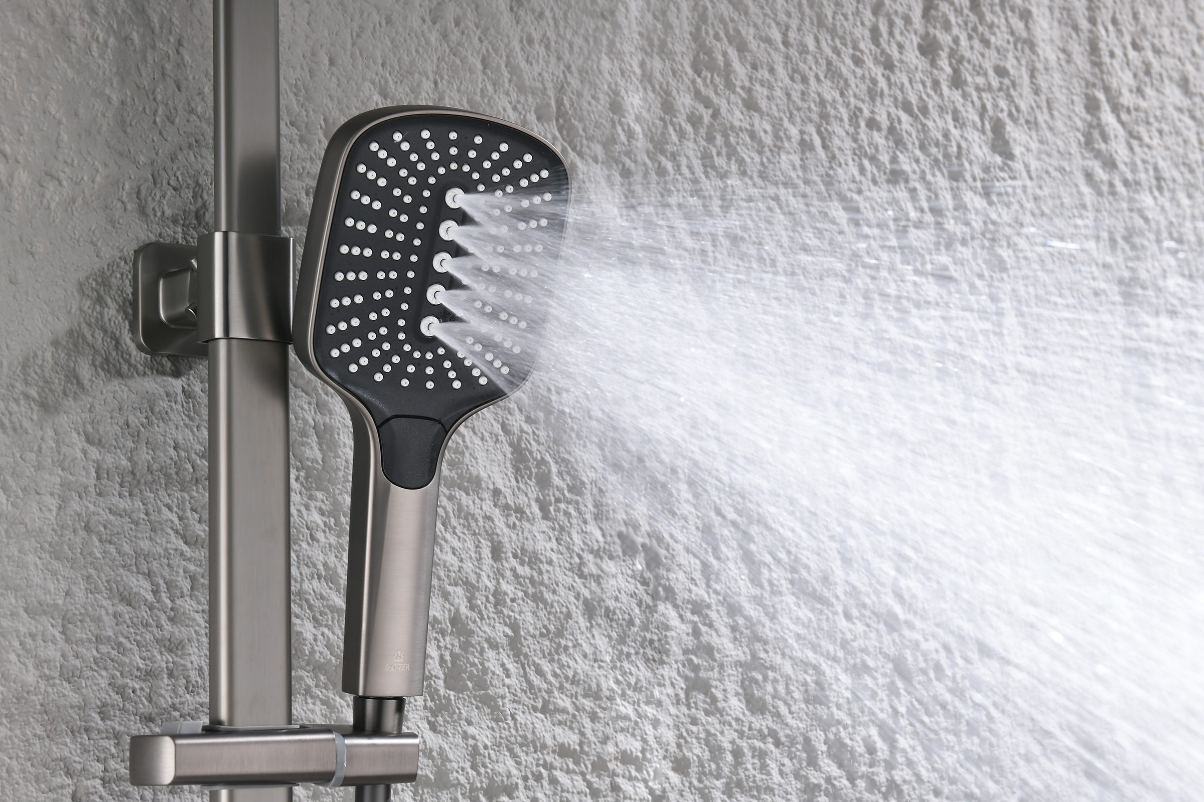 12171-Q Душевая система с термостатом (ГРАФИТ) GANZER (5/1шт)