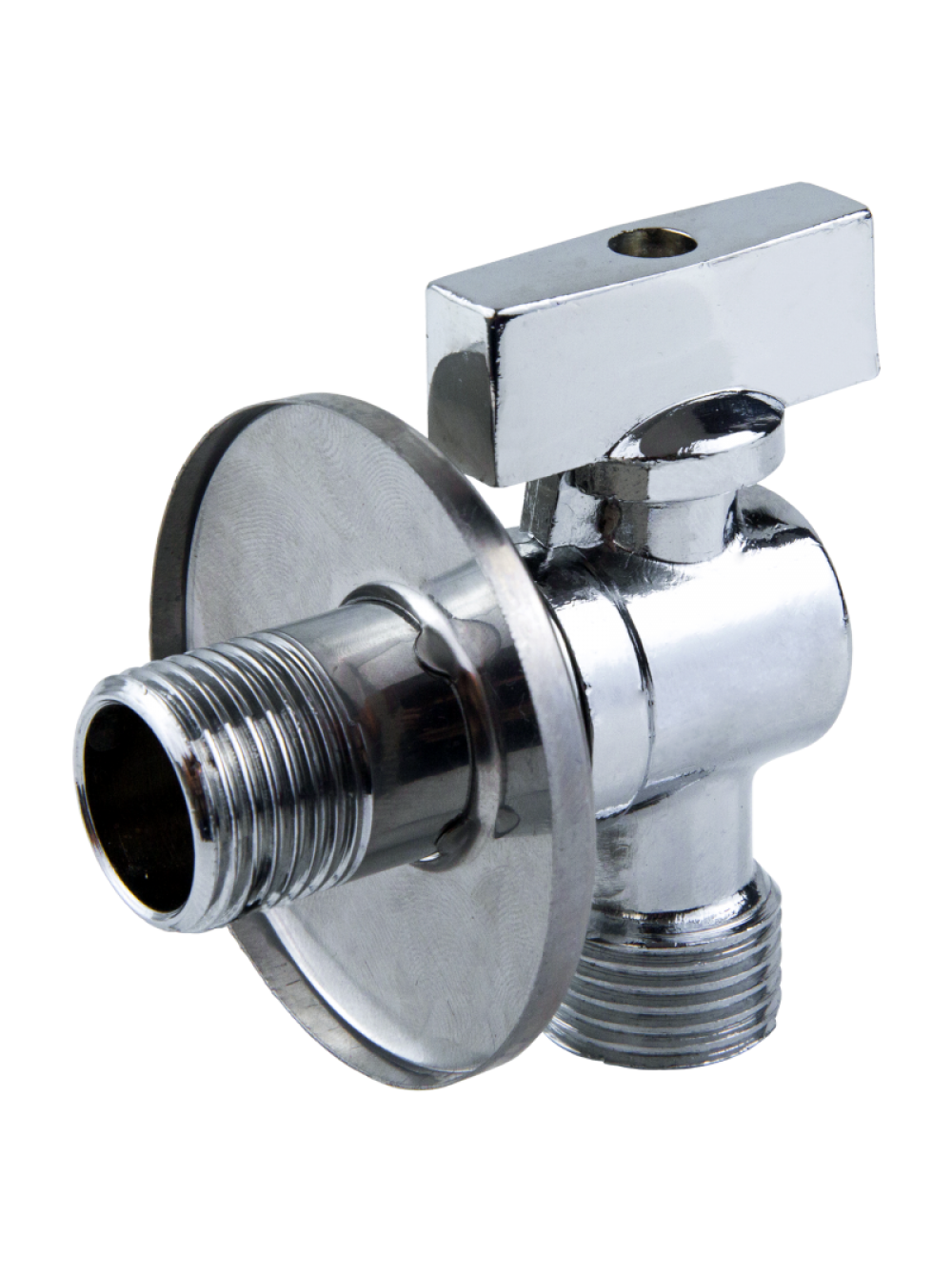 Кран угловой  (ХРОМ) 1/2 х 3/8 с цангой GANZER (100/1шт)