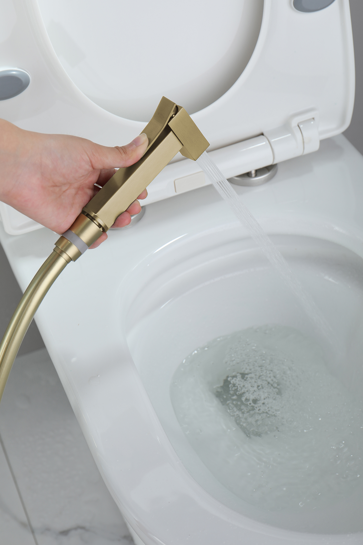 01157-S Смеситель встраиваемый с ГИГ. душом (Мат. Золото) GANZER (10/1шт)