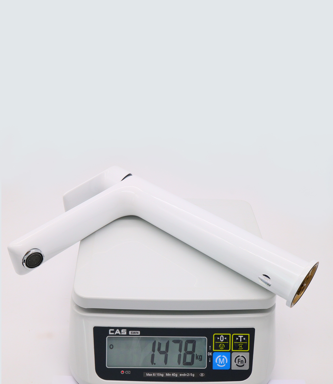 21012-F Смеситель для умыв. (ВЫСОКИЙ БЕЛЫЙ) GANZER  (10/1шт) Л/К