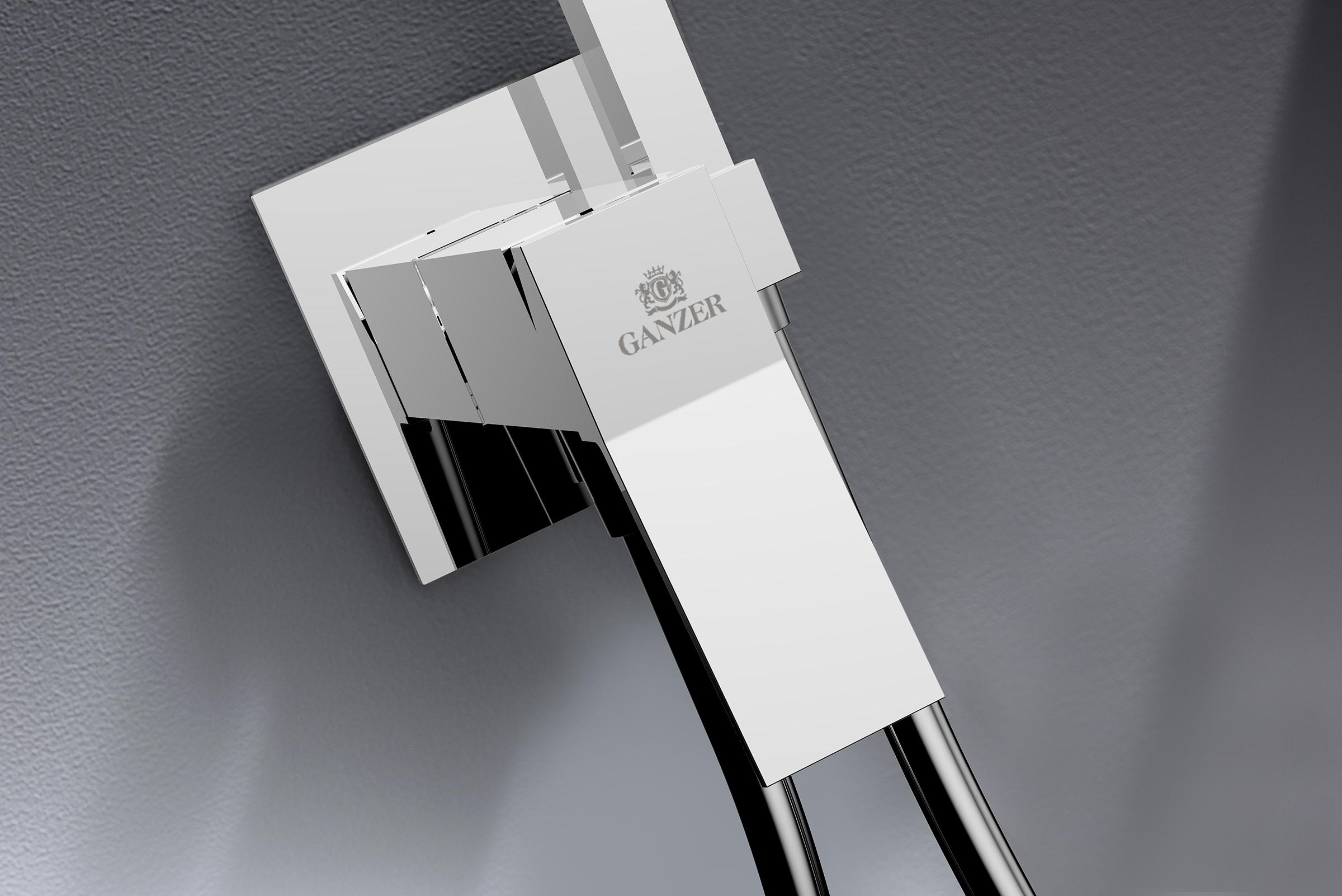 05157 Смеситель встраиваемый с ГИГ. душом (ХРОМ) GANZER (10/1шт)