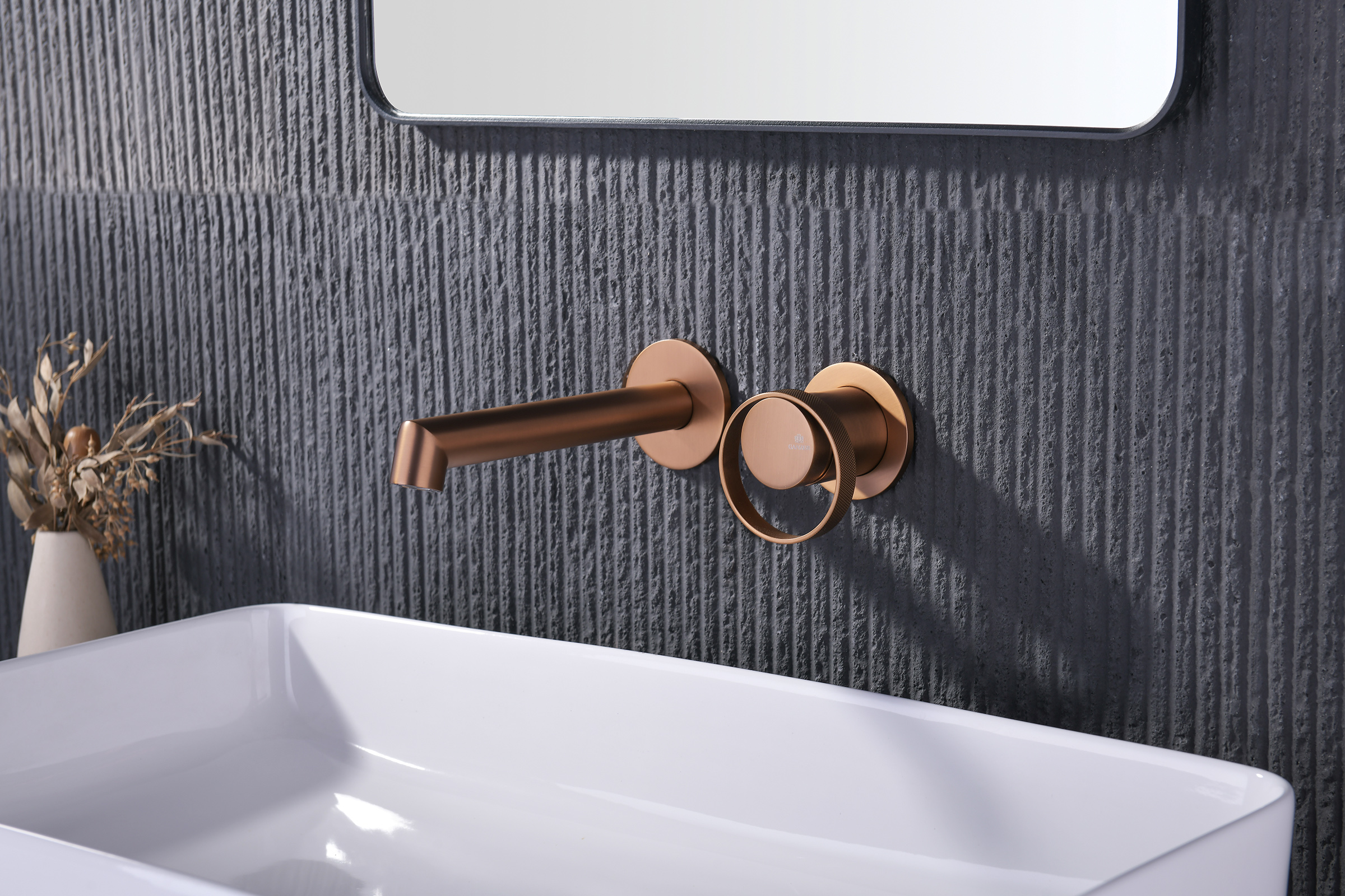 19144-R Встроенный смес для рак. (Роз. Золото) GANZER  (10/1шт)