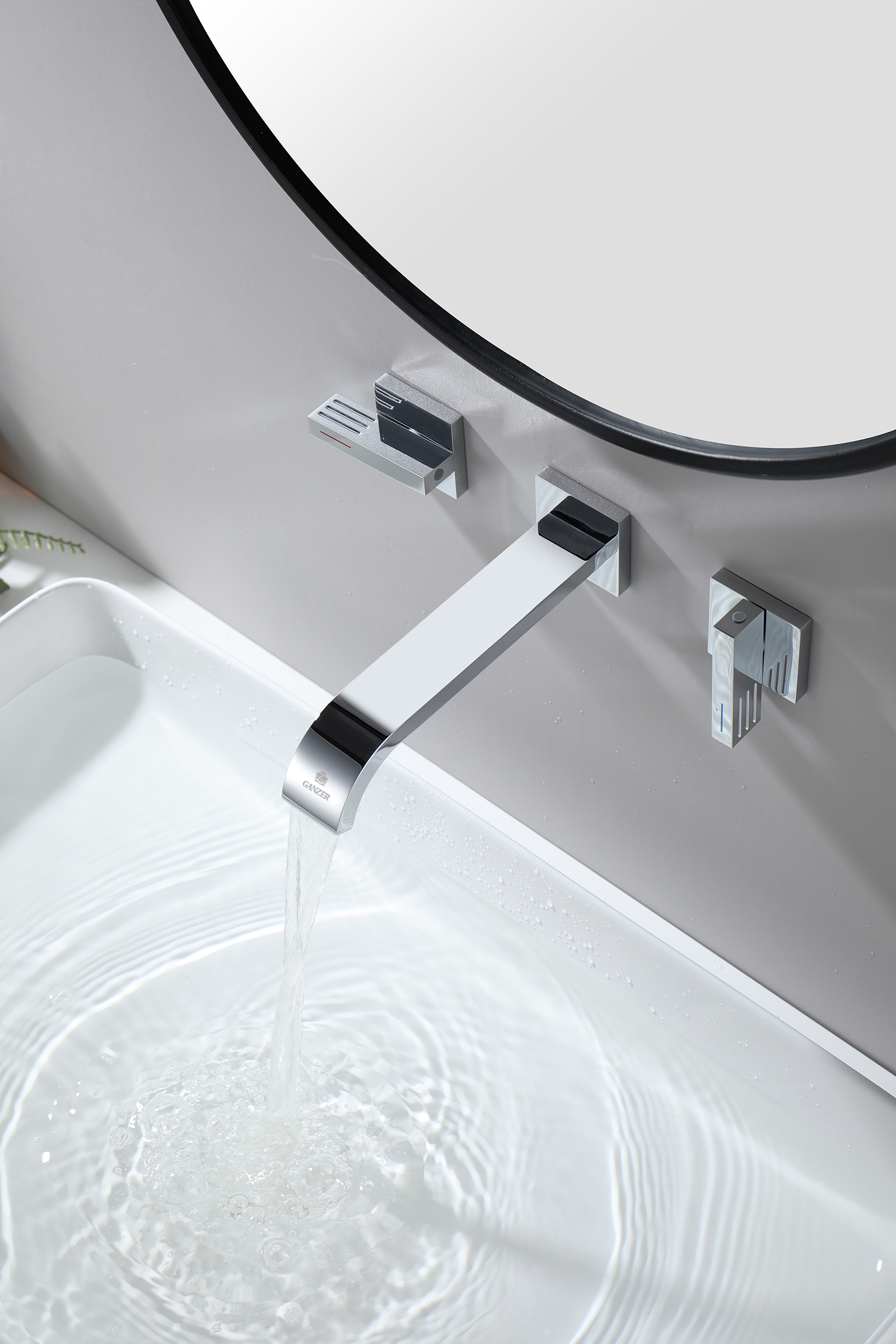 01144 Смеситель встраиваемый для раковины (ХРОМ) GANZER (8/1шт)