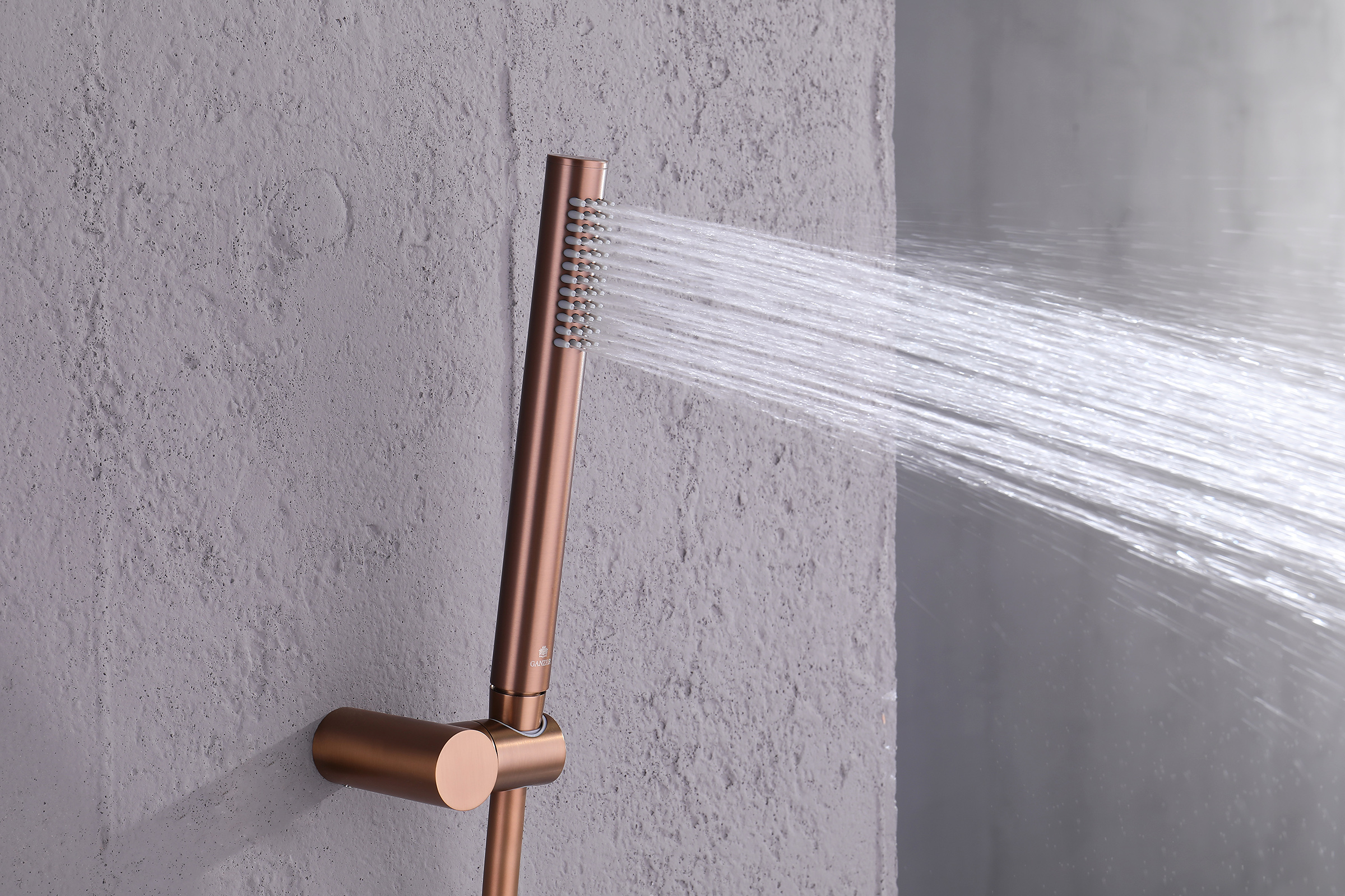 19165-R Смеситель встраиваемый для душа с 3-функ. (Роз. Золото) GANZER (6/1шт)
