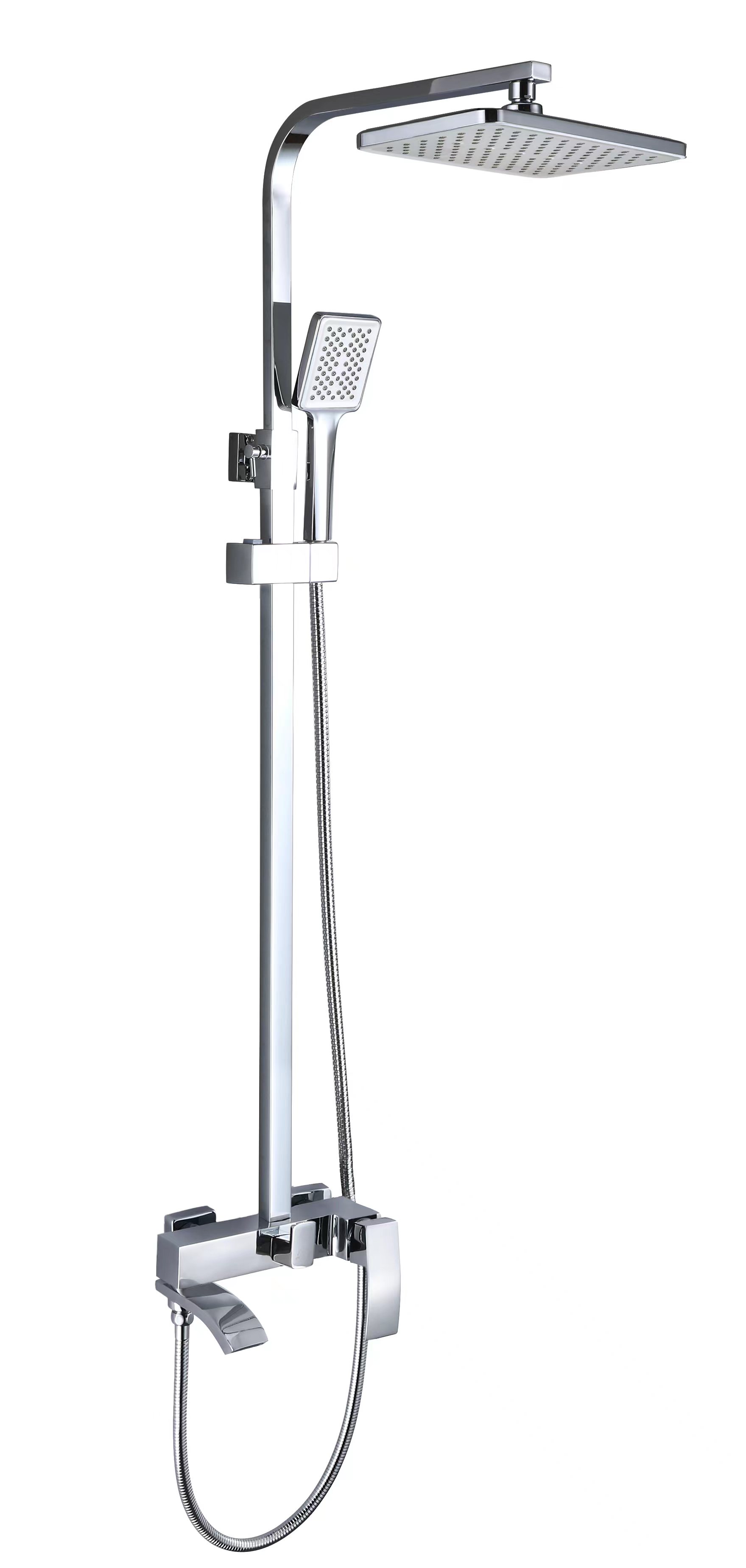 33544 Однорукий душевой релинг (ХРОМ)  HANSEN  (5/1шт)