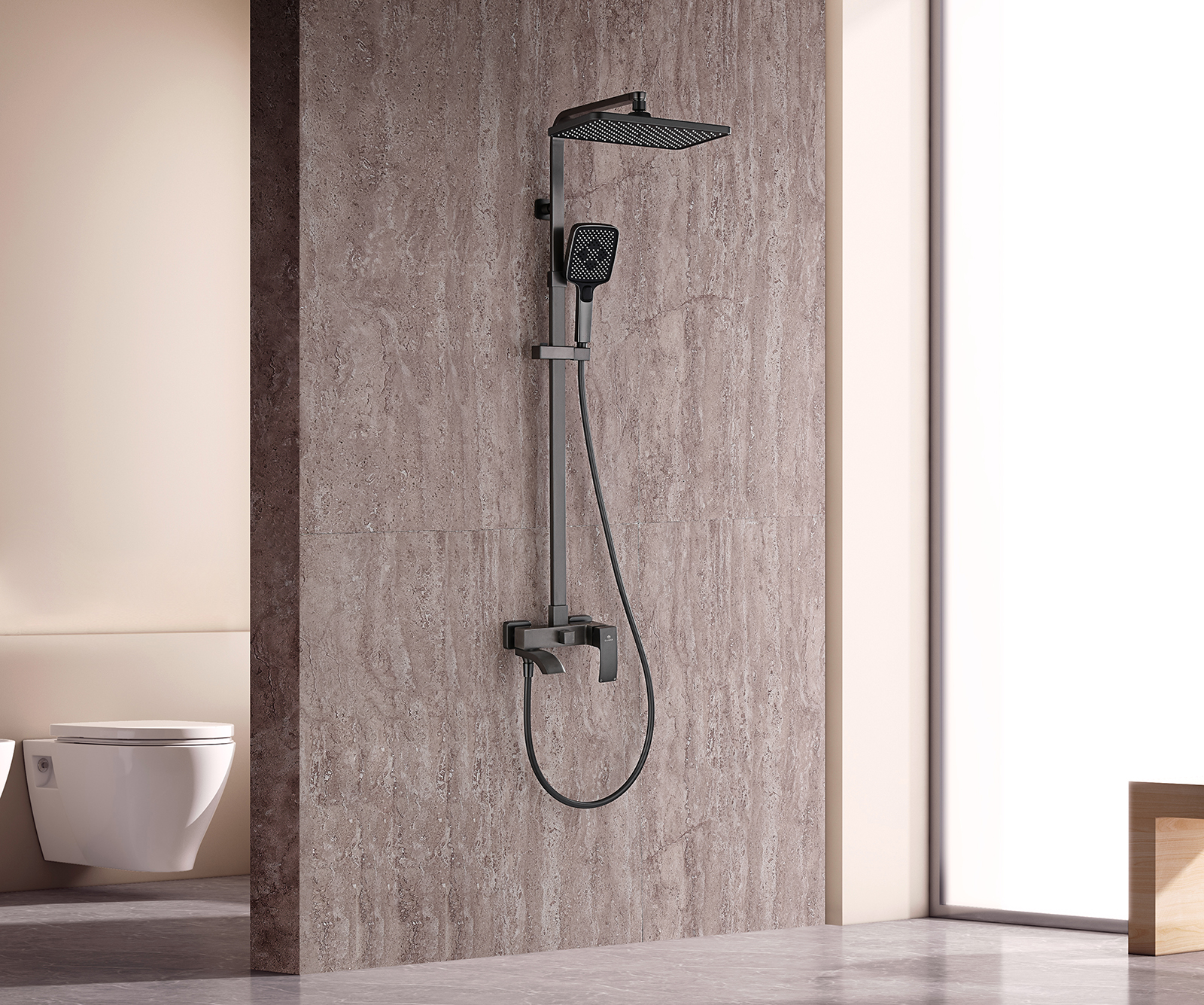 44161-Q Душевая система (ГРАФИТ) GANZER (5/1шт)