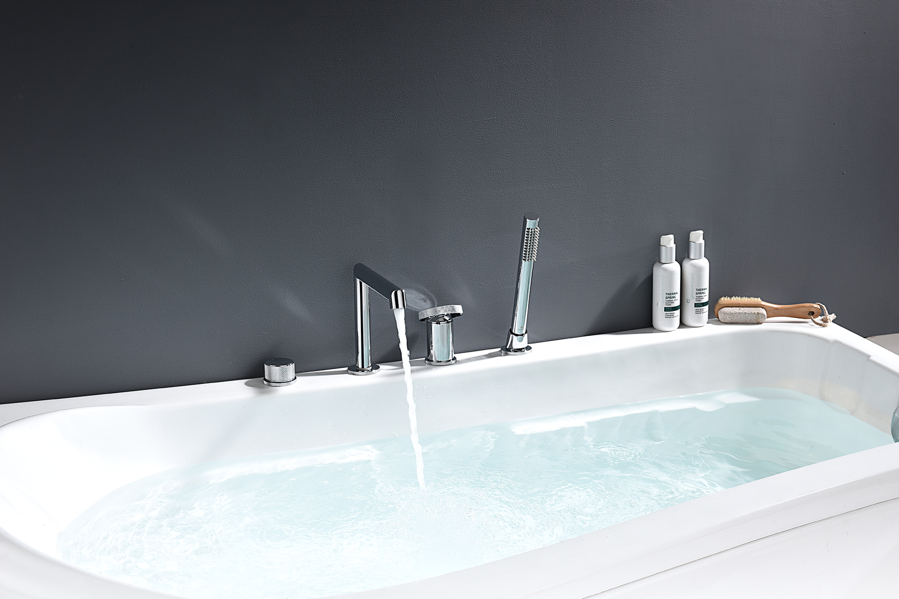 19133 Смеситель на борт ванны (4-отв,ХРОМ)  GANZER (6/1шт)