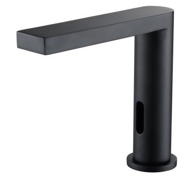 70002-C Смес. СЕНС. (БЕЗ тер. крана) для умыв. (ЧЕРНЫЙ+ХРОМ) HANSEN  (10/1шт)