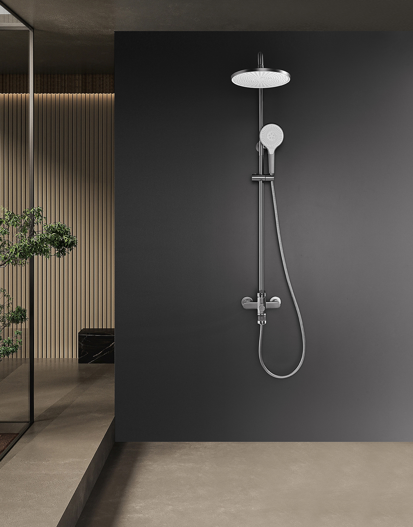 06161-Q Душевая система (ГРАФИТ) GANZER (5/1шт)