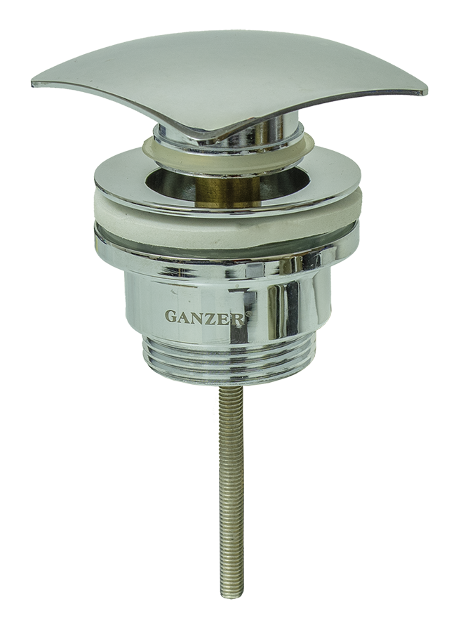 Донный клапан с перел. GANZER  F-10  КВАДРАТ  (50/1шт)