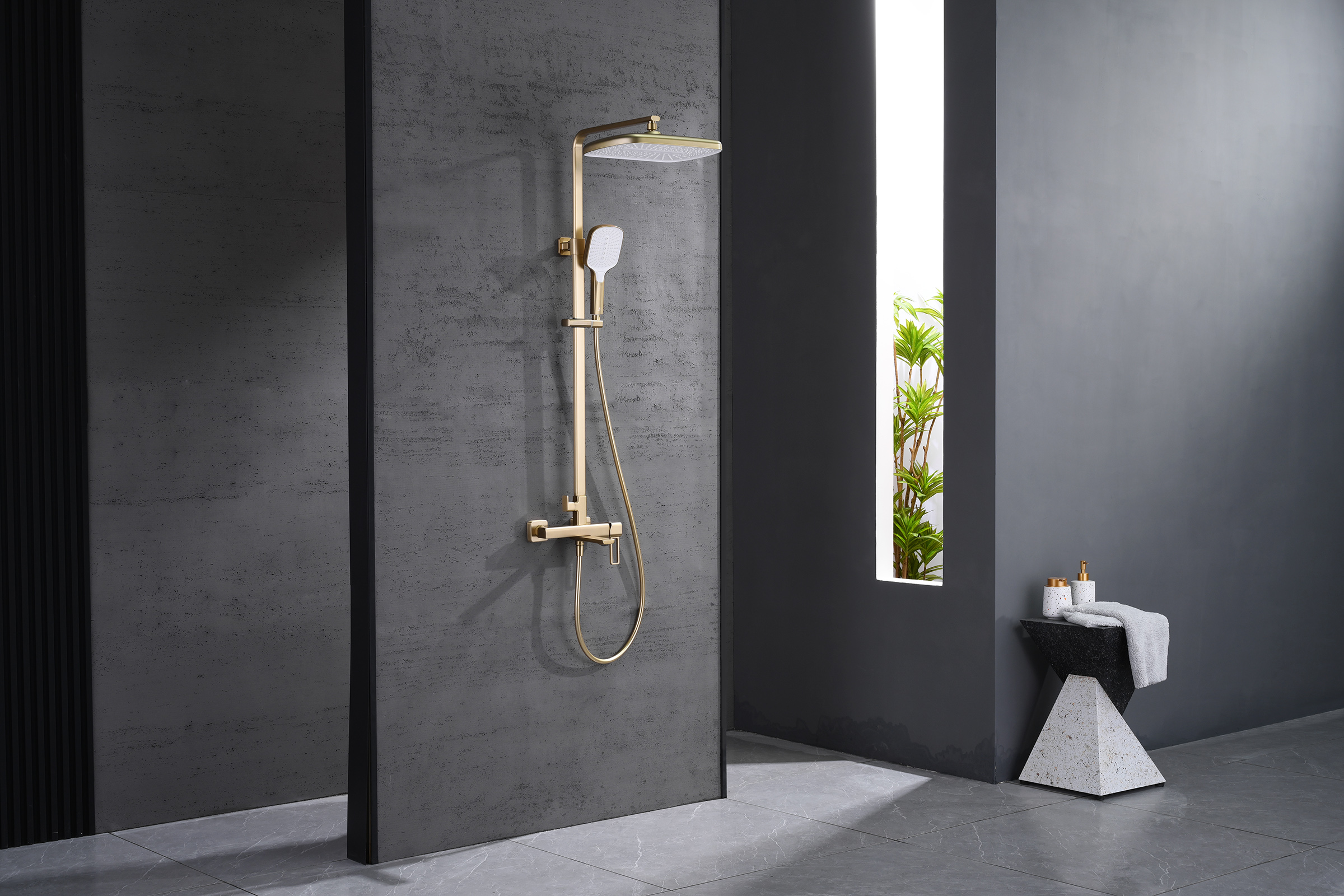 12163-S Душевая система (Мат. Золото) GANZER (5/1шт)