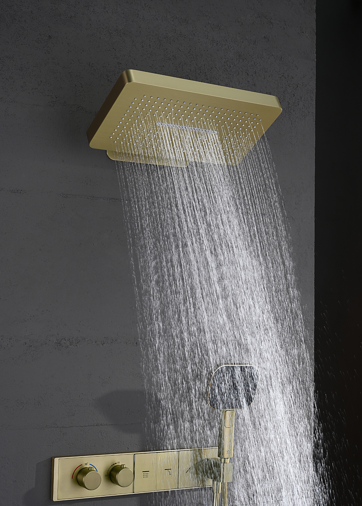 55164-S Встроенный смес для душа с 2-функ. (Мат. Золото) GANZER  (2/1шт)