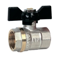АТМ  Шаровый кран 1" Г.Г (F/F) бабочка  (100/10шт)