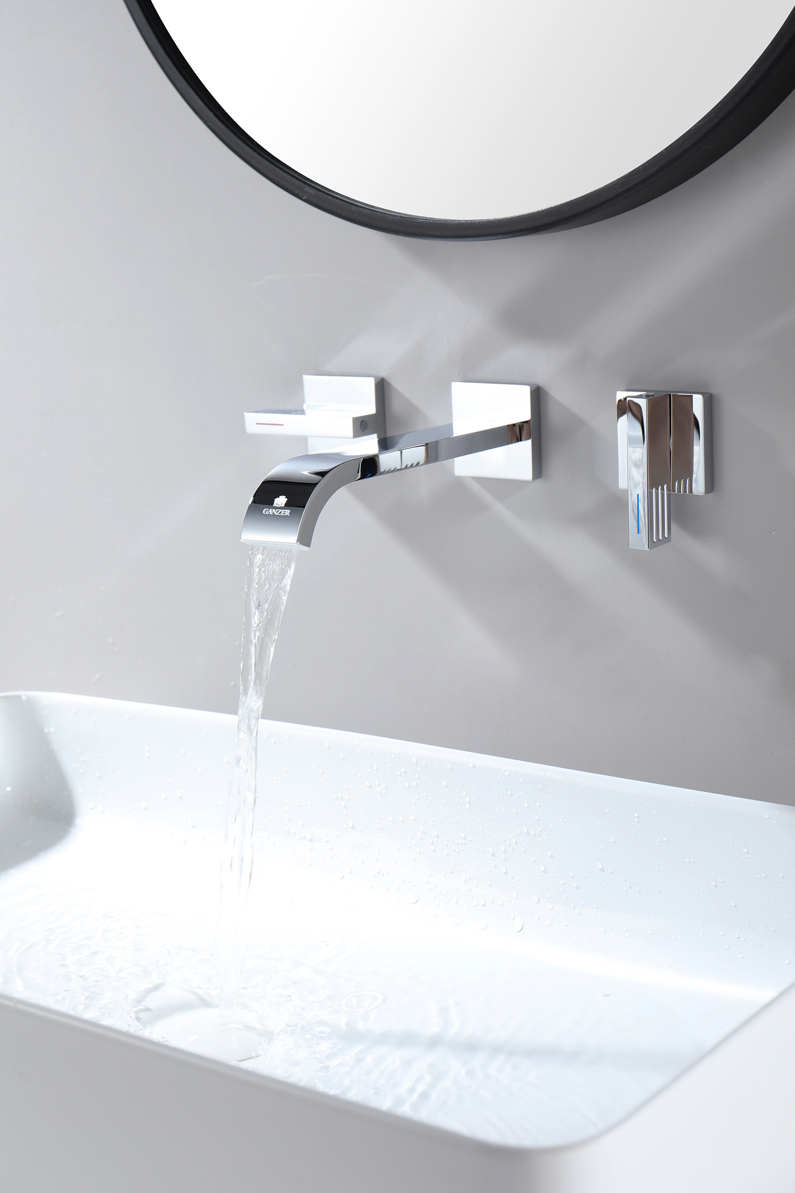 01144 Смеситель встраиваемый для раковины (ХРОМ) GANZER (8/1шт)