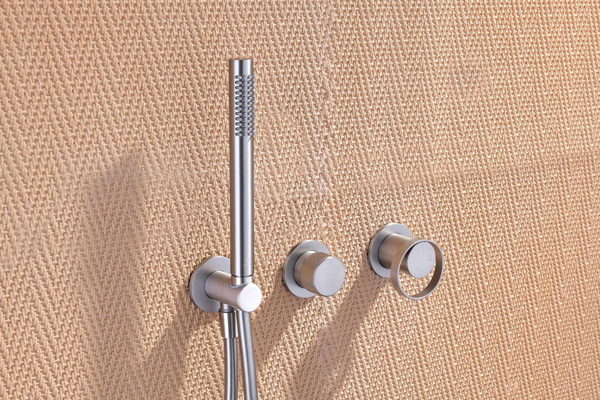 19164-G Встроенный смес для душа с 2-функ. (САТИН) GANZER  (6/1шт)