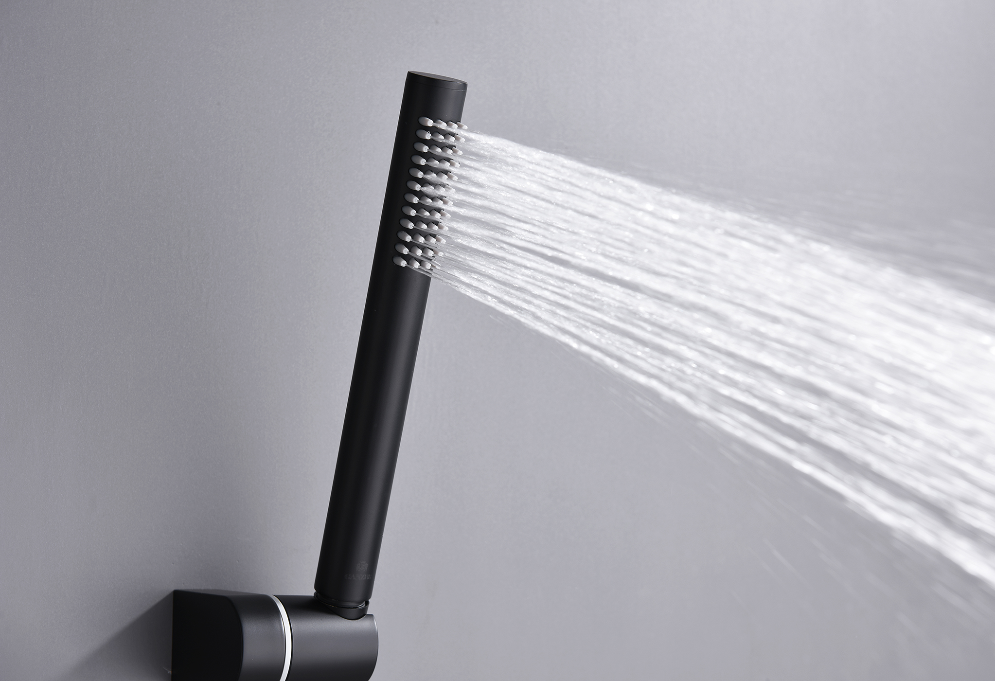 19165-C Смеситель встраиваемый для душа с 3-функ. (ЧЕРНЫЙ) GANZER (6/1шт)