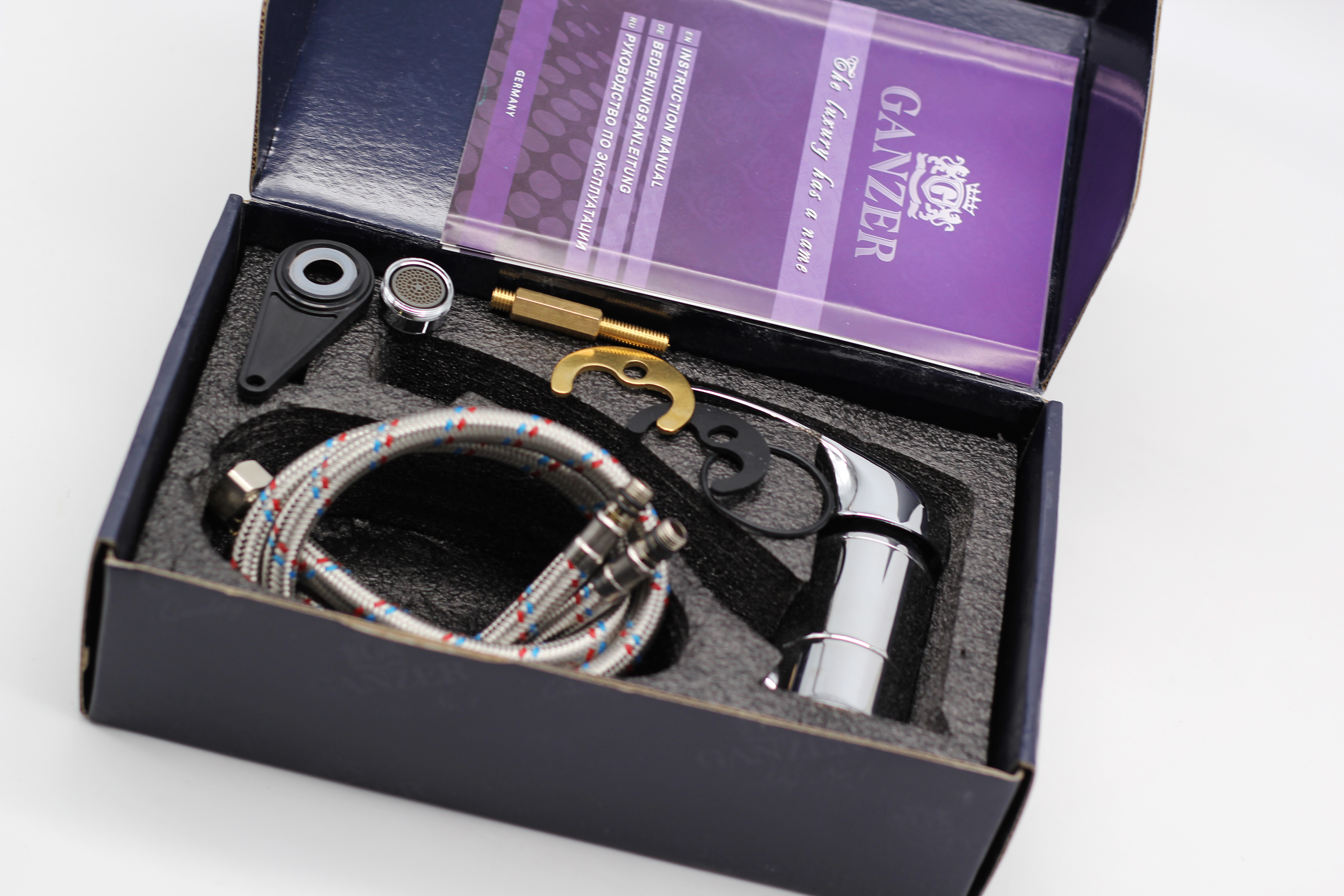 08011 Смеситель однорычажный для кухни "GANZER" (10/1шт)