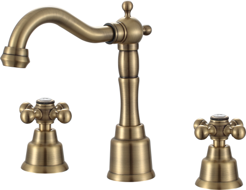 09114-D Смеситель на борт раковины (3-отв, БРОНЗА) GANZER (10/1шт)