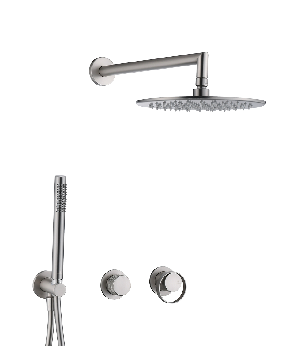 19164-G Встроенный смес для душа с 2-функ. (САТИН) GANZER  (6/1шт)