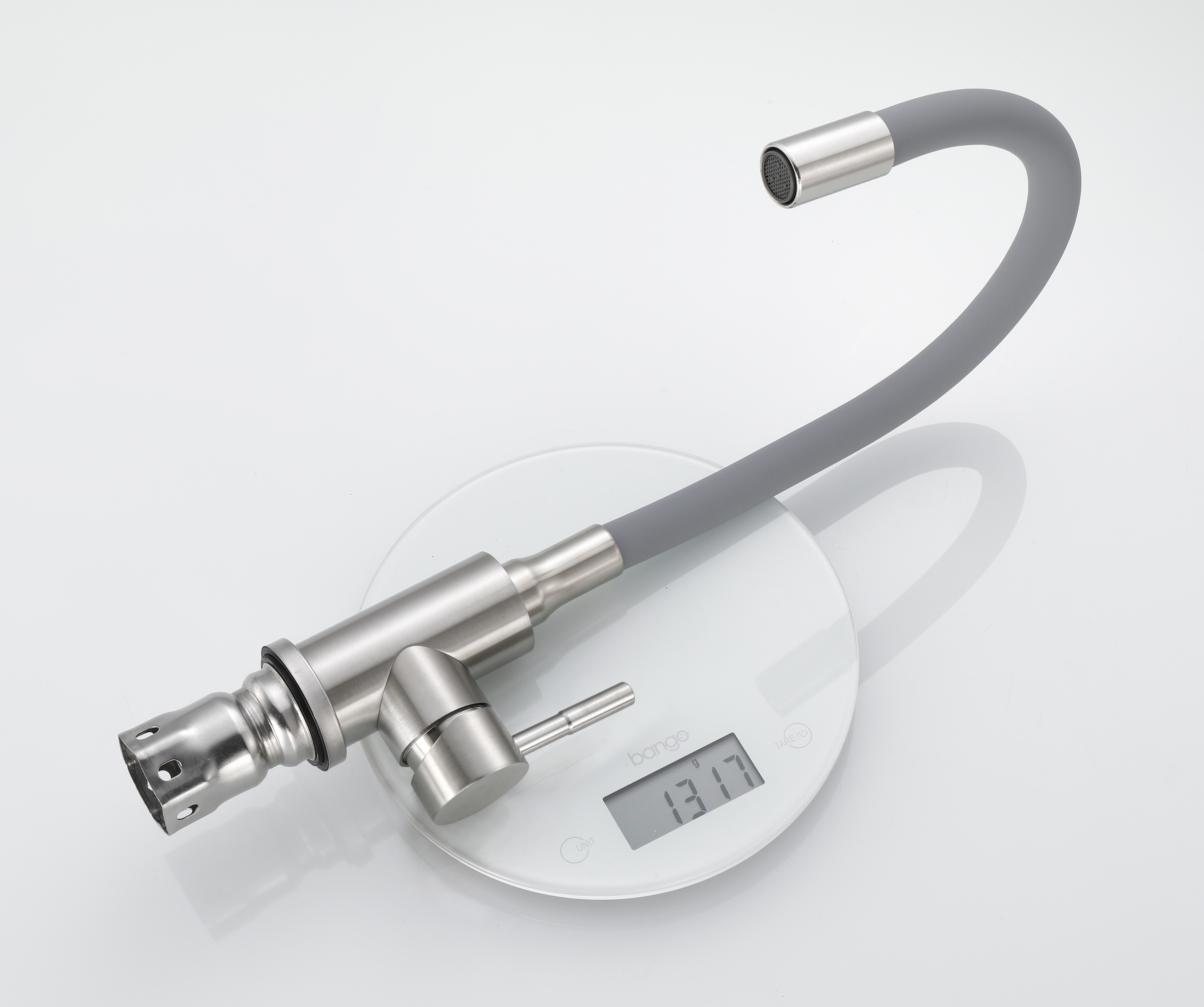 59304-GP Смес. из НЕРЖ. для кух. (САТИН с гиб. сер. изл.) HANSEN  (20/1шт)