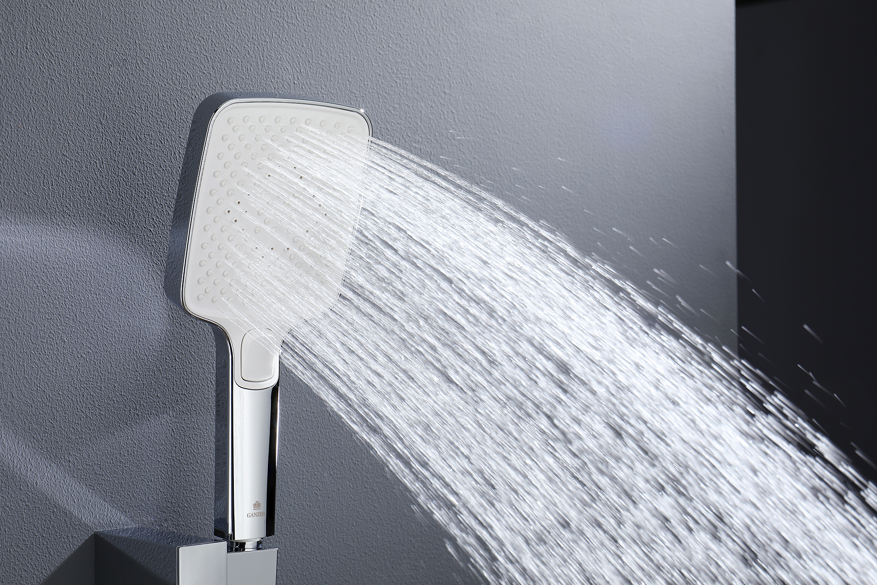 44165-F Смеситель встраиваемый для душа с 3-функ. (Белый/Хром) GANZER (6/1шт)