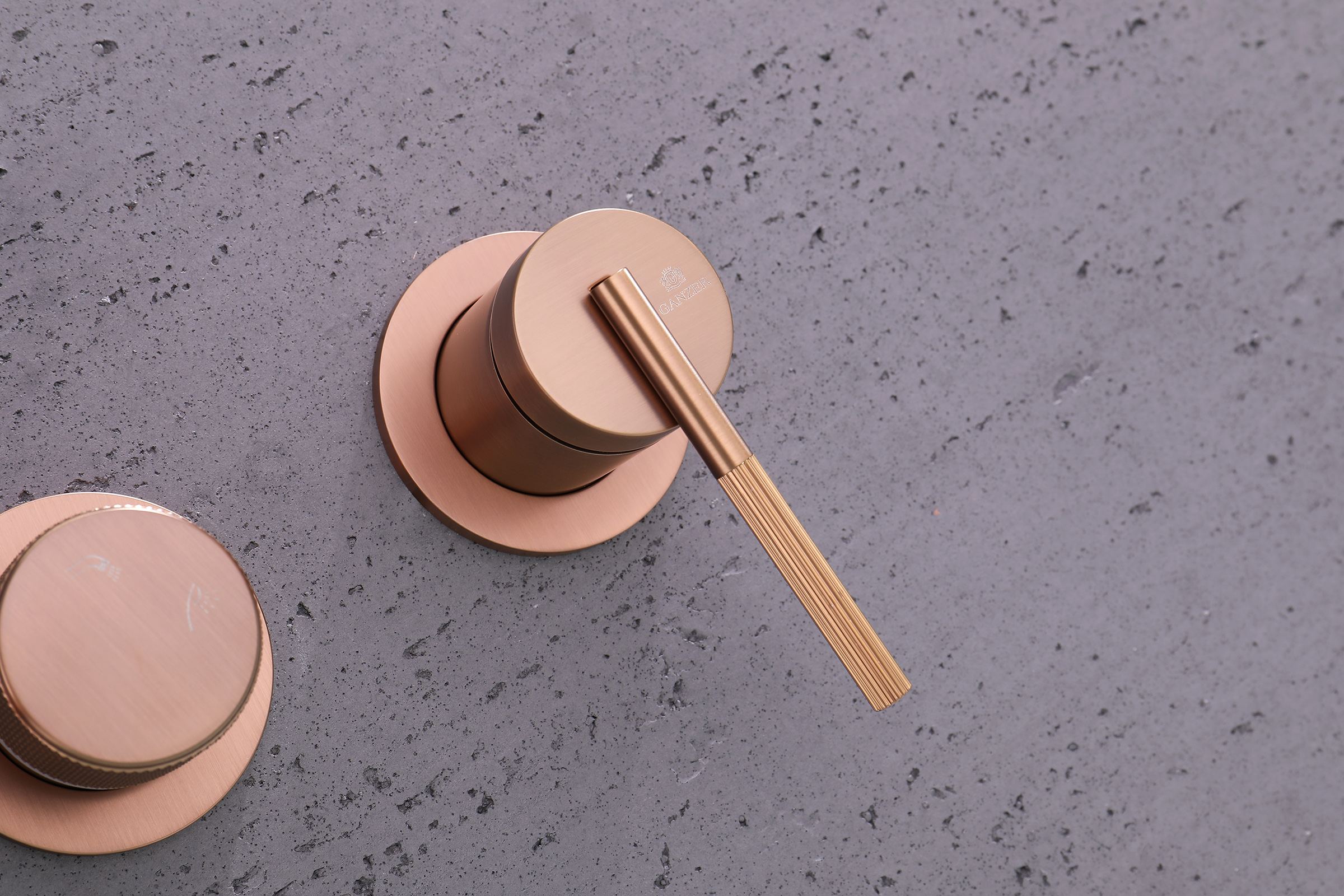 19134-R Встроенный смес. для ванны  (Роз. Золото) GANZER  (6/1шт)