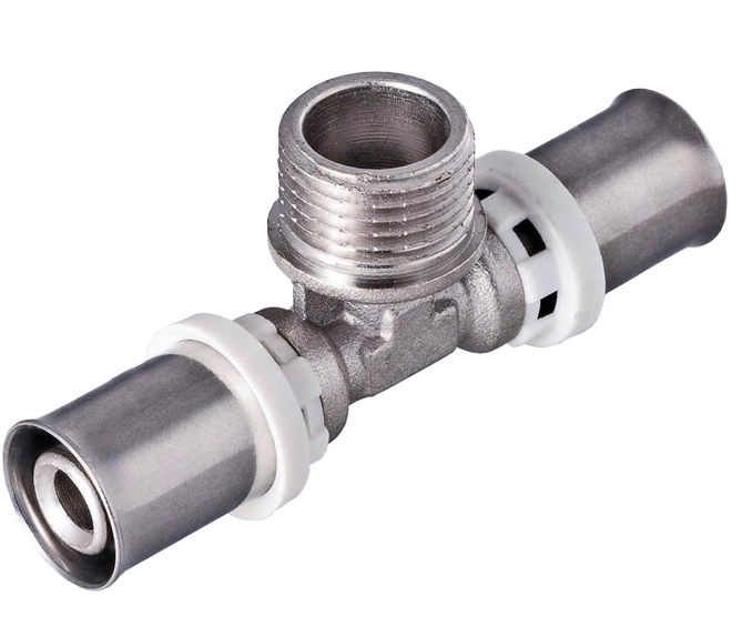 Пресс тройник 16х1/2Mx16  ViEiR  (150/10шт)