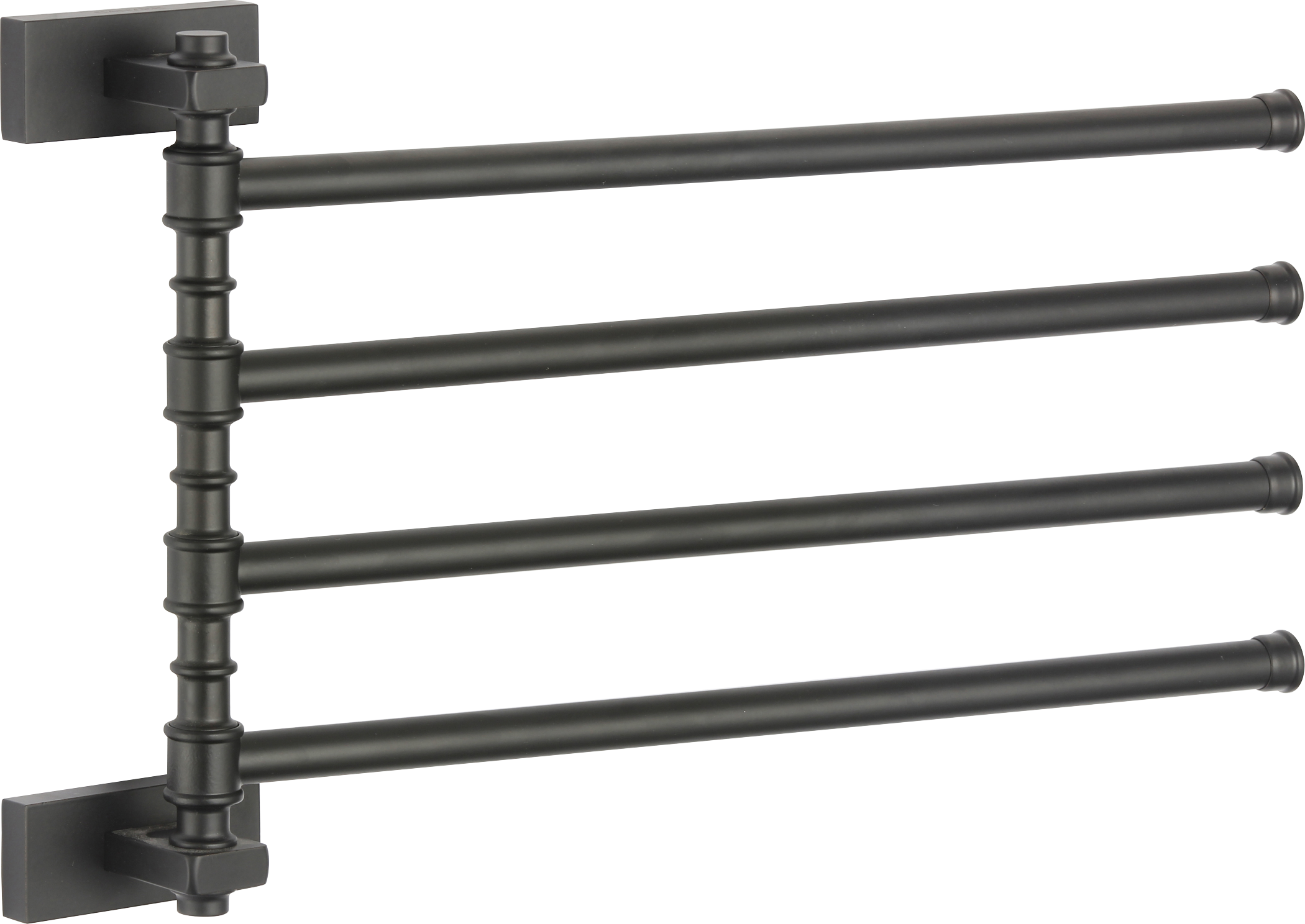 88014-C П/держатель поворот. 4-ной (ЧЕРНЫЙ) GANZER (10/1шт)