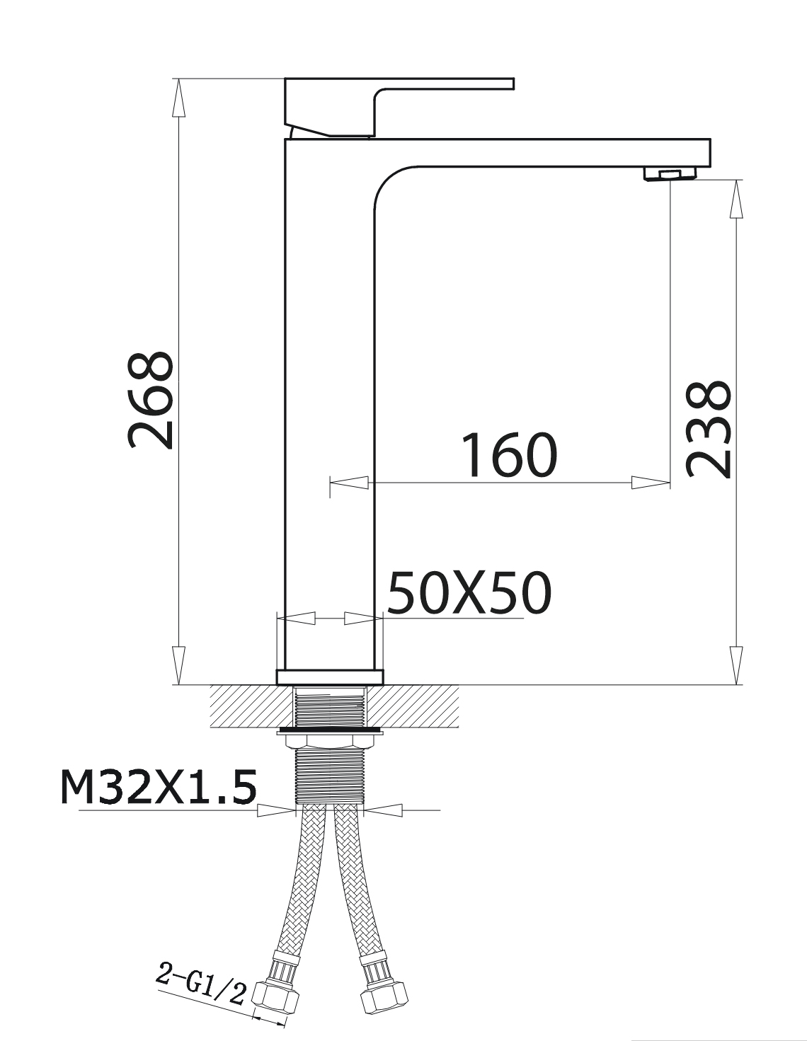 28112 Смеситель од. для раковины-чаши (ХРОМ) GANZER (10/1шт)