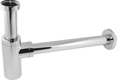 Сифон МЕТАЛЛ. для рак. ХРОМ (длинный) HANSEN  (20/1шт)