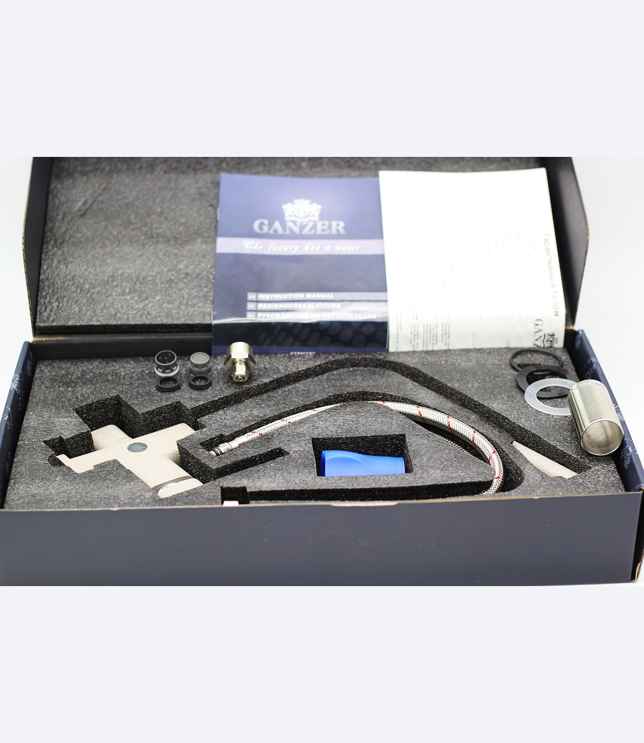 12025-A Смеситель(БЕЖ. ПЕСОЧ) с фильтром GANZER  (10/1шт)  Л/К