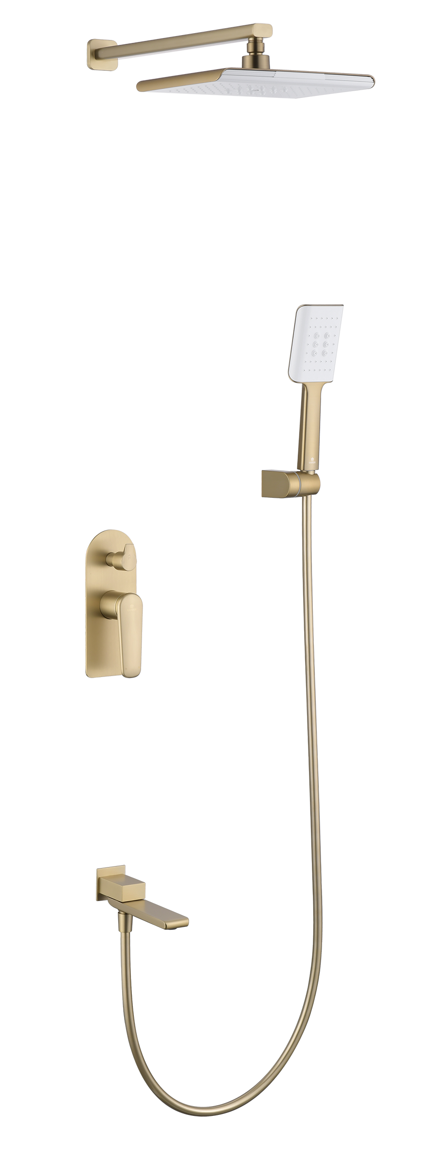 02165-S Смеситель встраиваемый для душа с 3-функ. (Мат. Золото) GANZER (6/1шт)