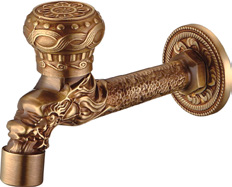 Кран с носиком  ретро БРОНЗА (длинный латунь) ViEiR (50/1шт)