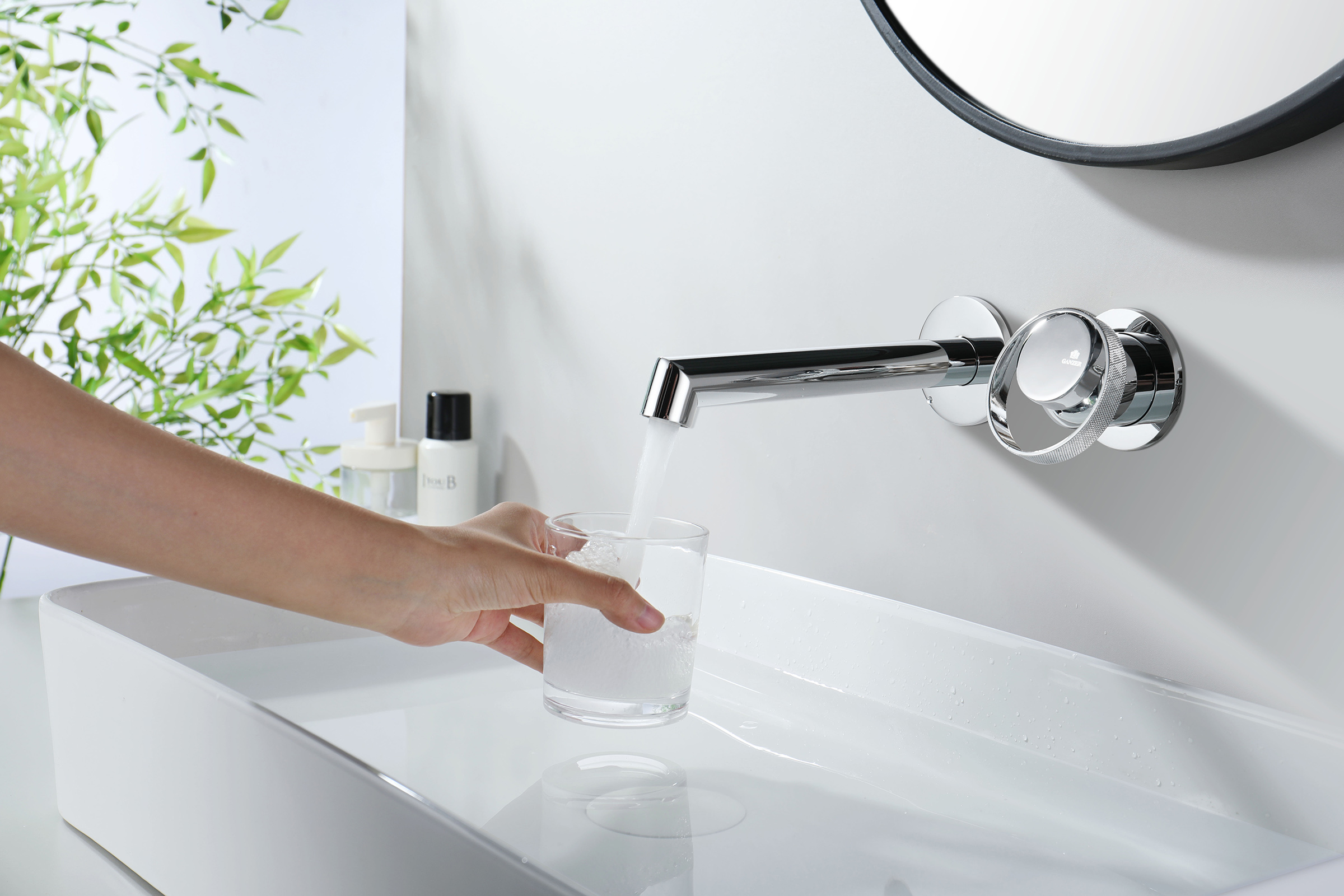 19144 Встроенный смес для рак. (ХРОМ) GANZER  (10/1шт)