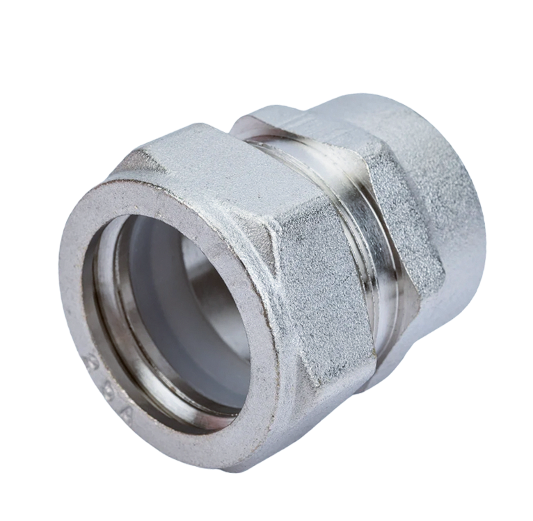 НИКЕЛЬ Муфта для гоф. трубы 25х1"1/4 вн. VER-PRO (60/2шт)