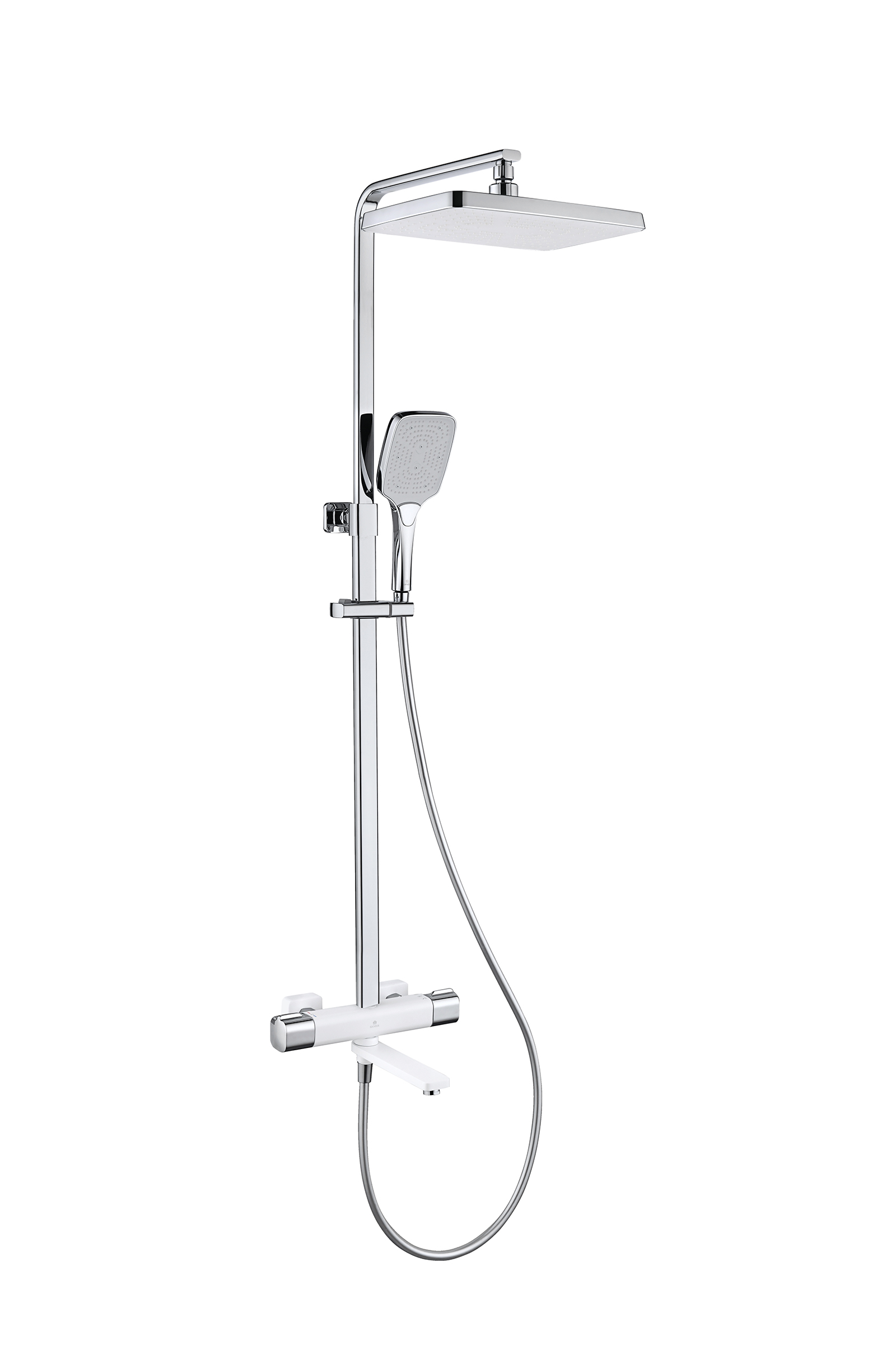 12071-F Душевая система с термостатом (БЕЛЫЙ) GANZER (5/1шт)
