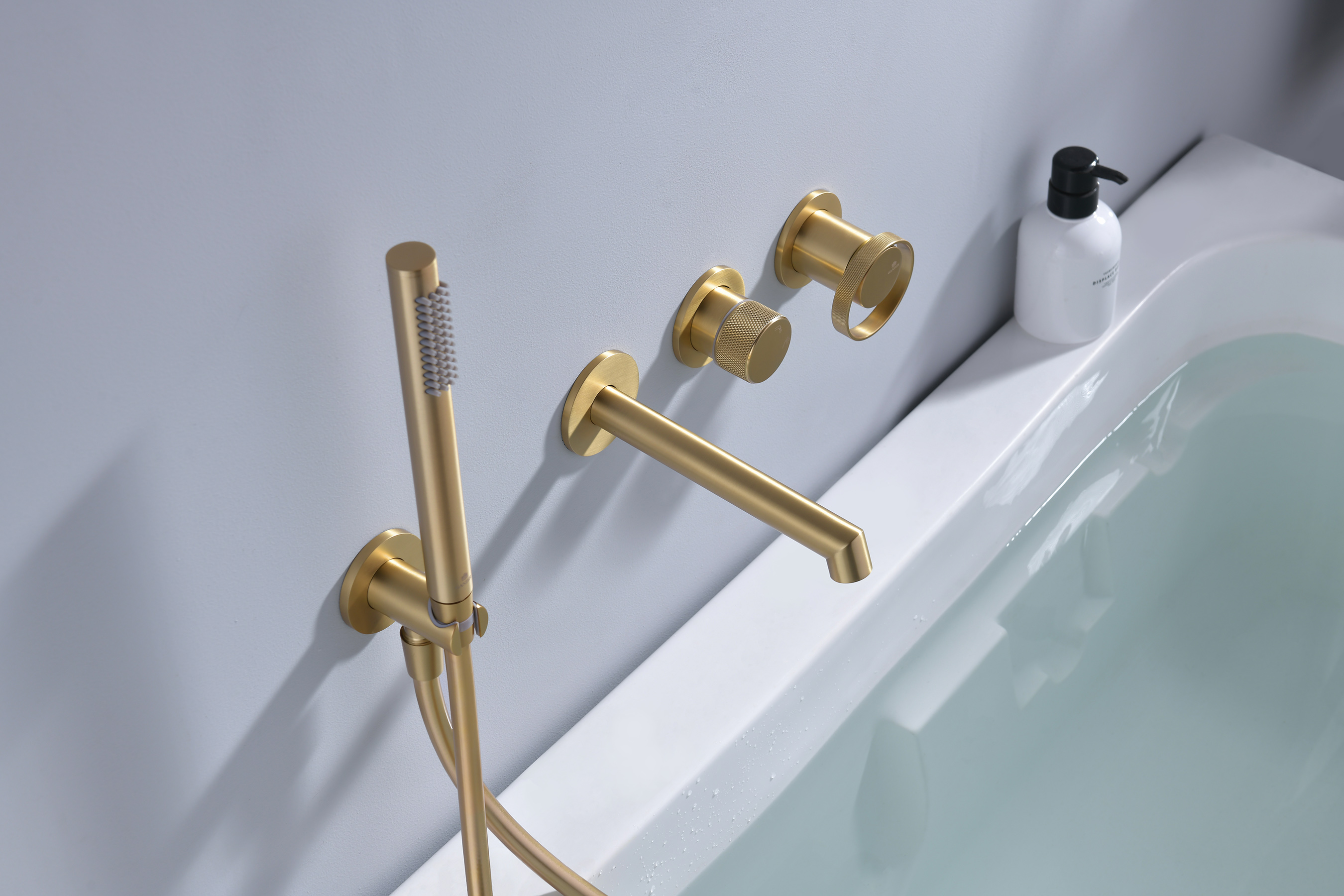 19134-S Встроенный смес. для ванны  (Мат. Золото) GANZER  (6/1шт)