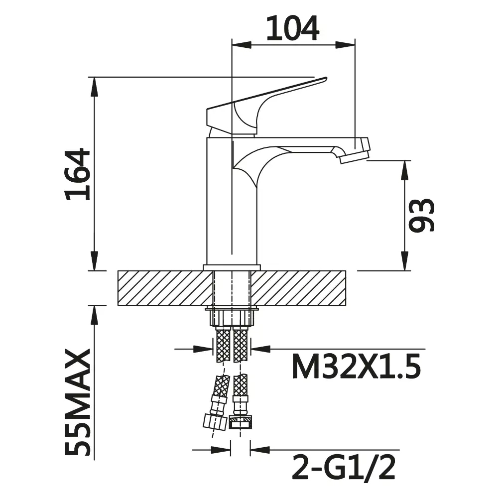 063513 Смес. од. для раковины (ХРОМ)  ViEiR (10/1шт) 