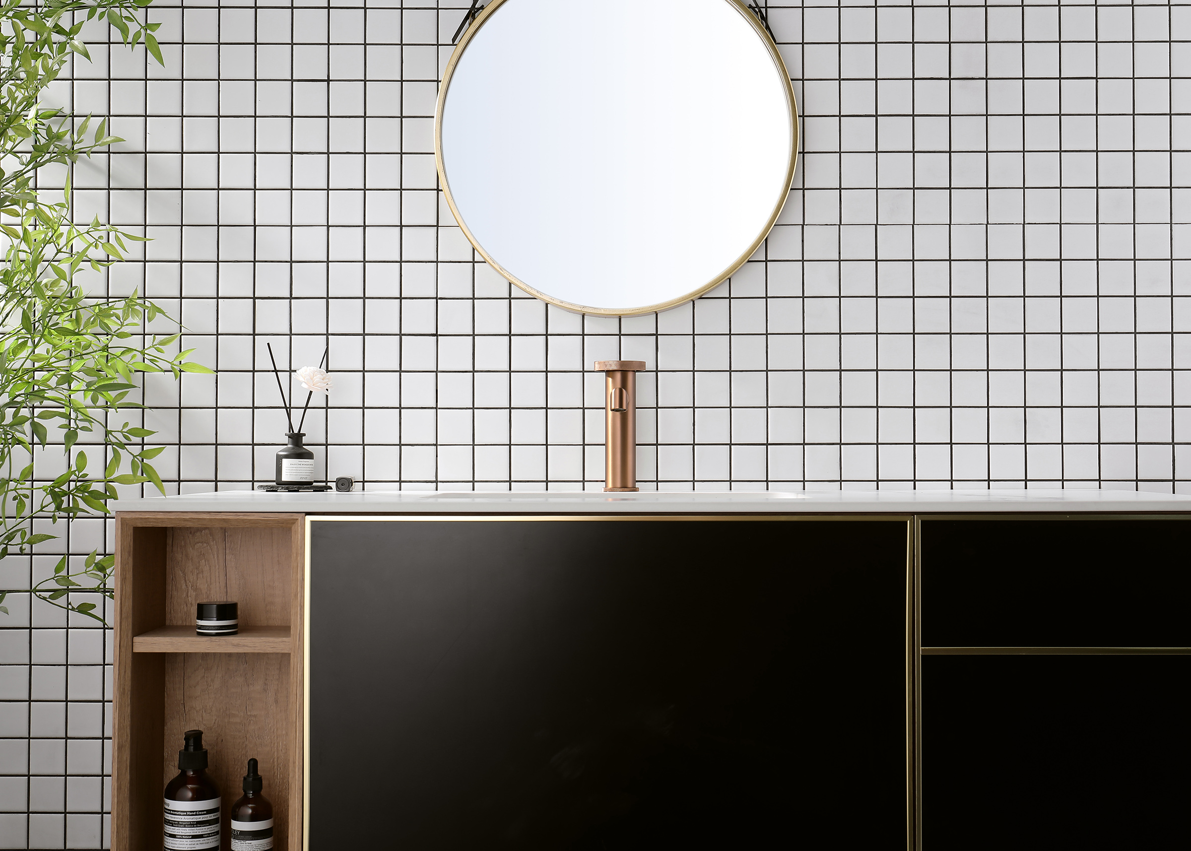 19111-R Смеситель од. для раковины (Роз. Зотото) GANZER (10/1шт)