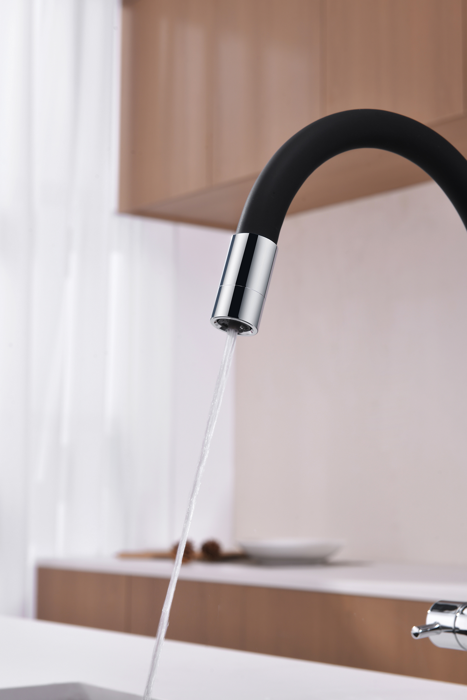 06127 Смеситель для кухни с гиб. изл. и под. фильтра (ХРОМ) GANZER (10/1шт)