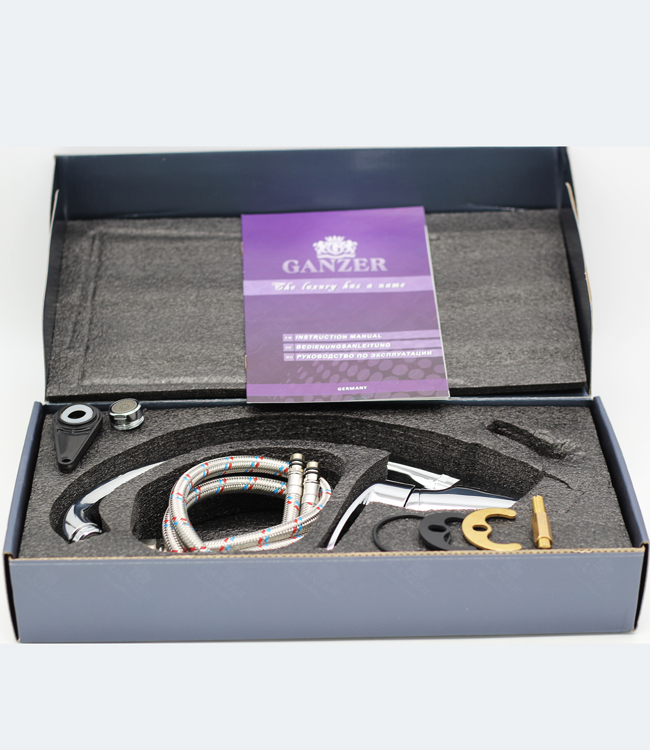 11023 Смеситель однорычажный для кухни "GANZER"  (10/1шт)