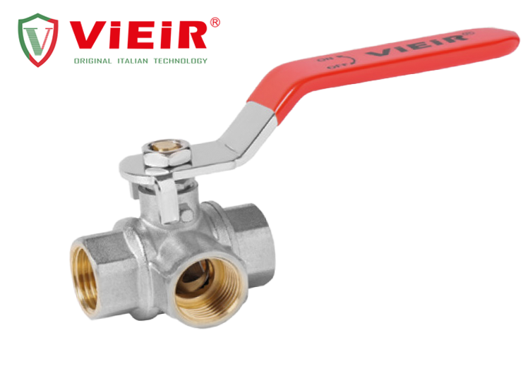 Кран шаровой трехходовой 1"  ViEiR (36/6шт)
